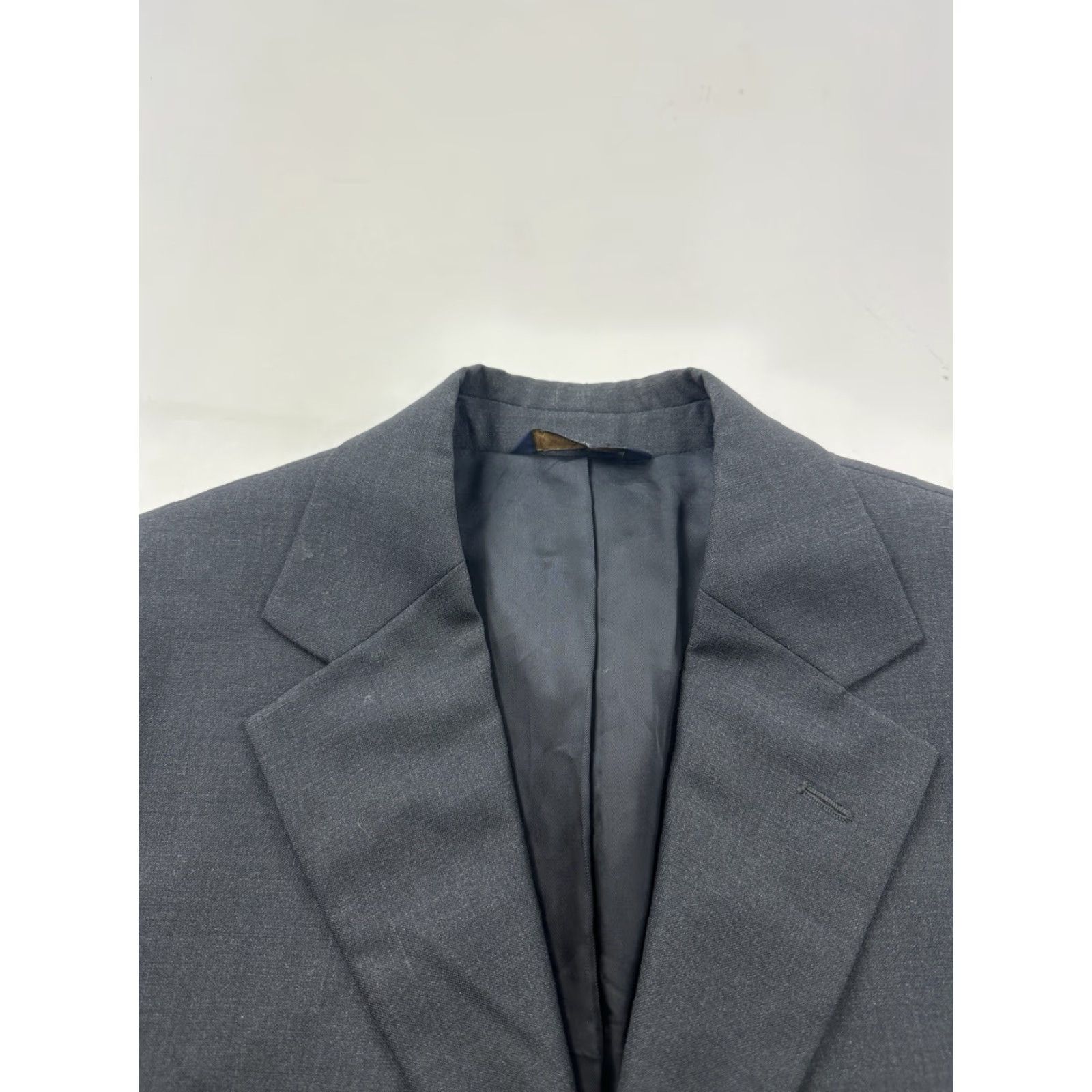 Brooks Brothers Brooks Brothers Blazer Mens 38 Regular Gray Wool Spandex Blend Three-Button Flat Front Jacket Coat Business Formal Party/Cocktail Mens Size US 38 / EU 54 - 3 Thumbnail
