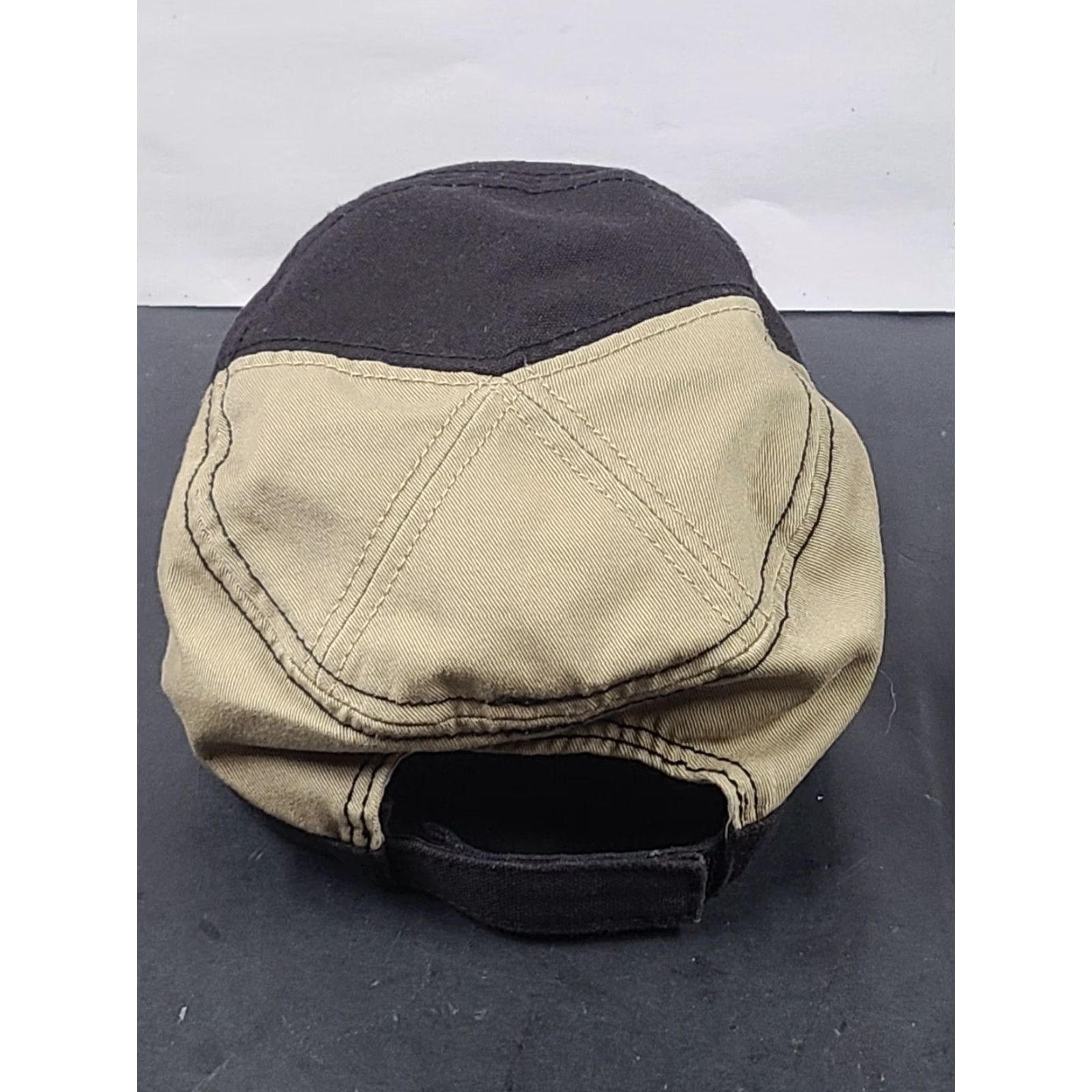 John Deere John Deere Strap Back Hat Embroidered Green & Yellow Rose 100% Cotton Black/Tan Size ONE SIZE - 5 Thumbnail