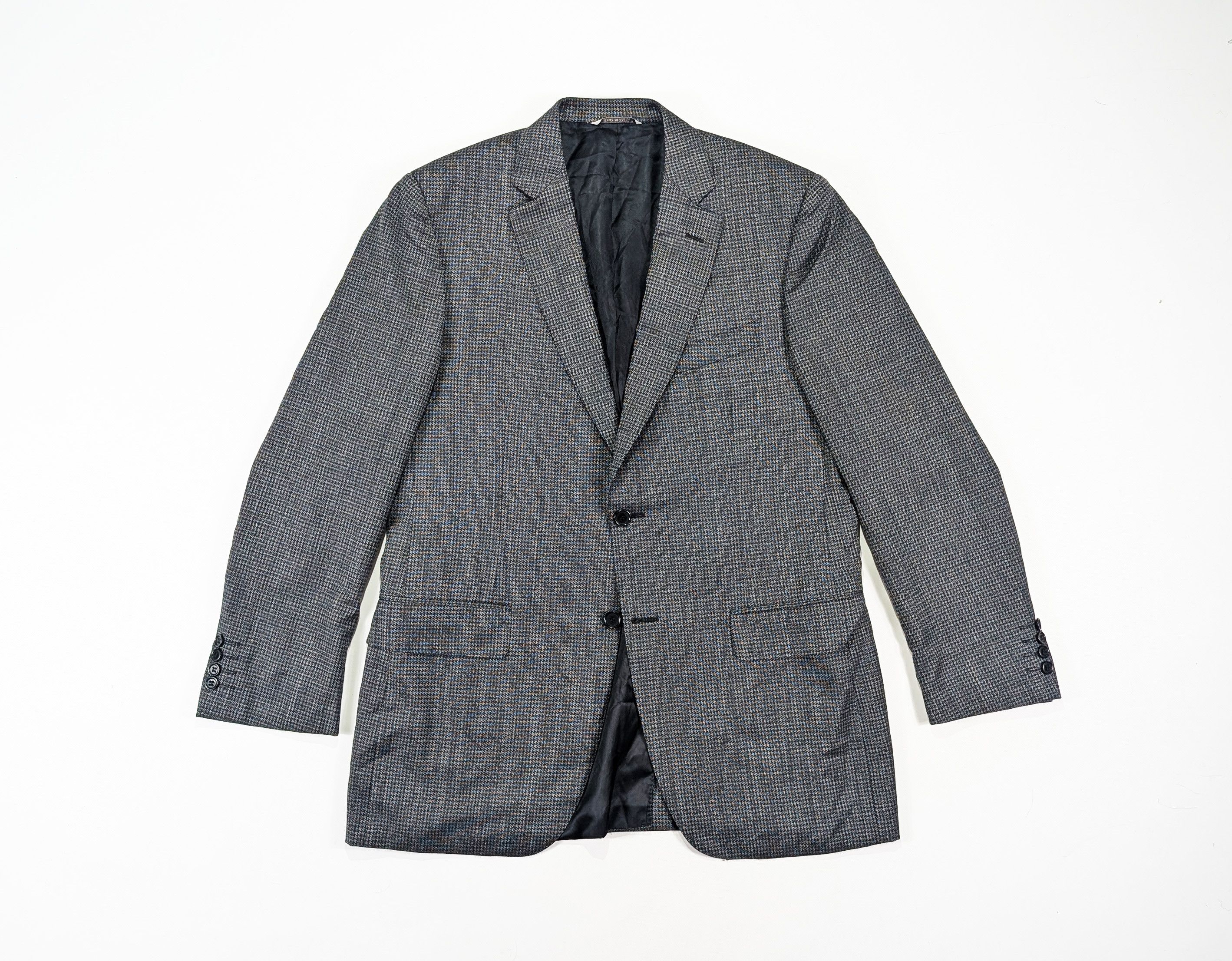 Canali Canali Houndstooth Gray Wool Suit Jacket Size 42R Size 42R - 1 Thumbnail