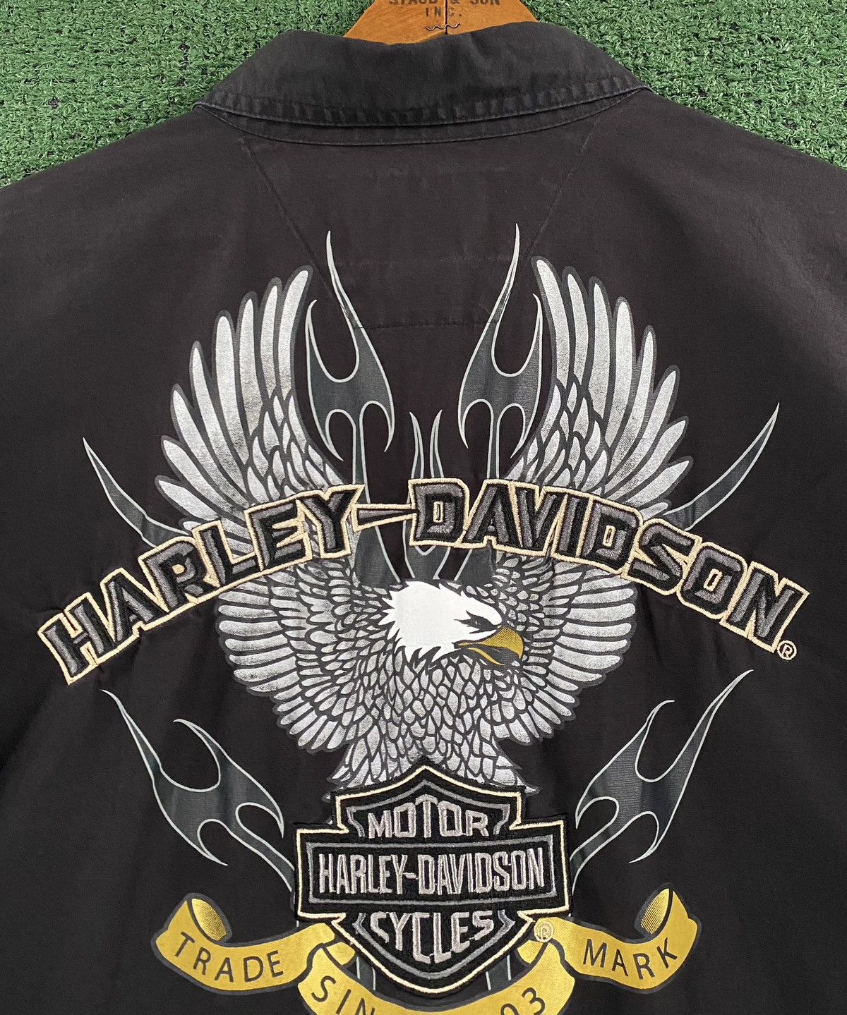 Harley Davidson Harley Davidson Motorcycle Eagle Embroidered Shirt Large Size US L / EU 52-54 / 3 - 3 Thumbnail