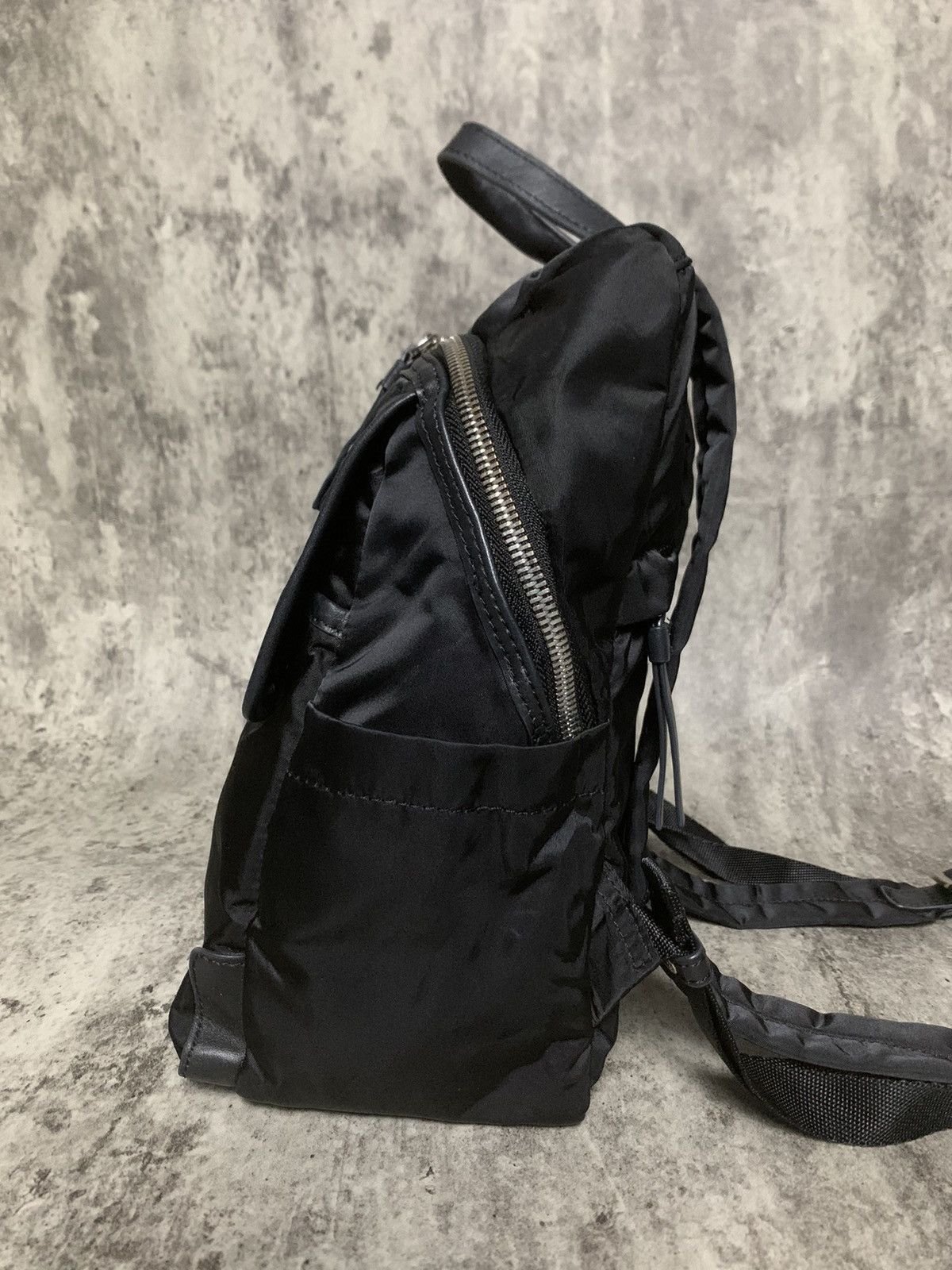 Yohji Yamamoto Yohji Yamamoto Y’saccs Nylon Mix Leather Small Backpack Size ONE SIZE - 2 Thumbnail