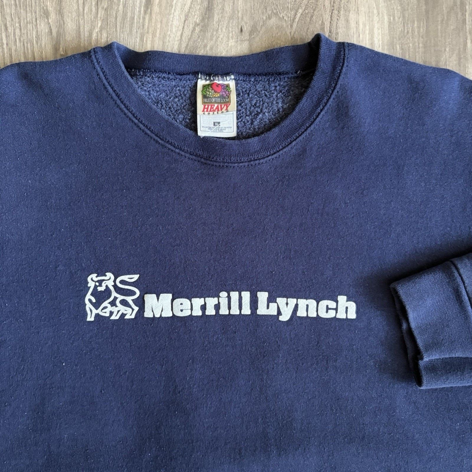 Vintage Vintage Merrill Lynch Sweatshirt Size XL Financial NYSE Size US XL / EU 56 / 4 - 1 Thumbnail