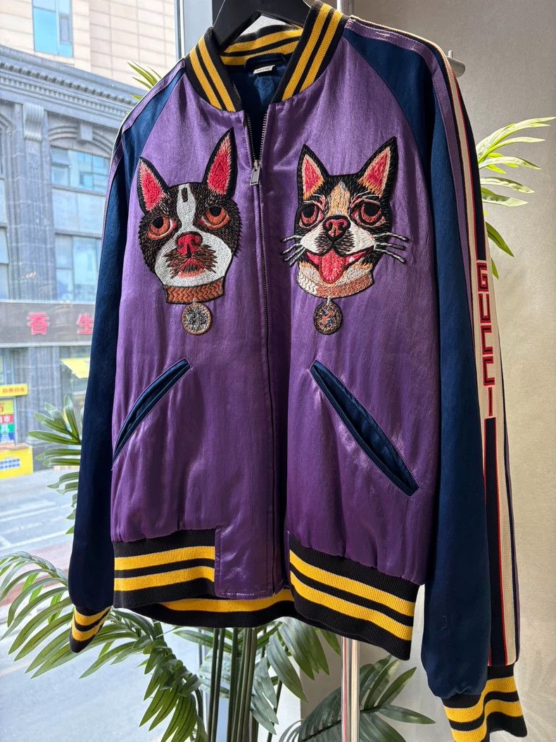 Gucci Gucci Embroidered purple stitching jacket 2502-Nextarrow Size US M / EU 48-50 / 2 - 3 Thumbnail