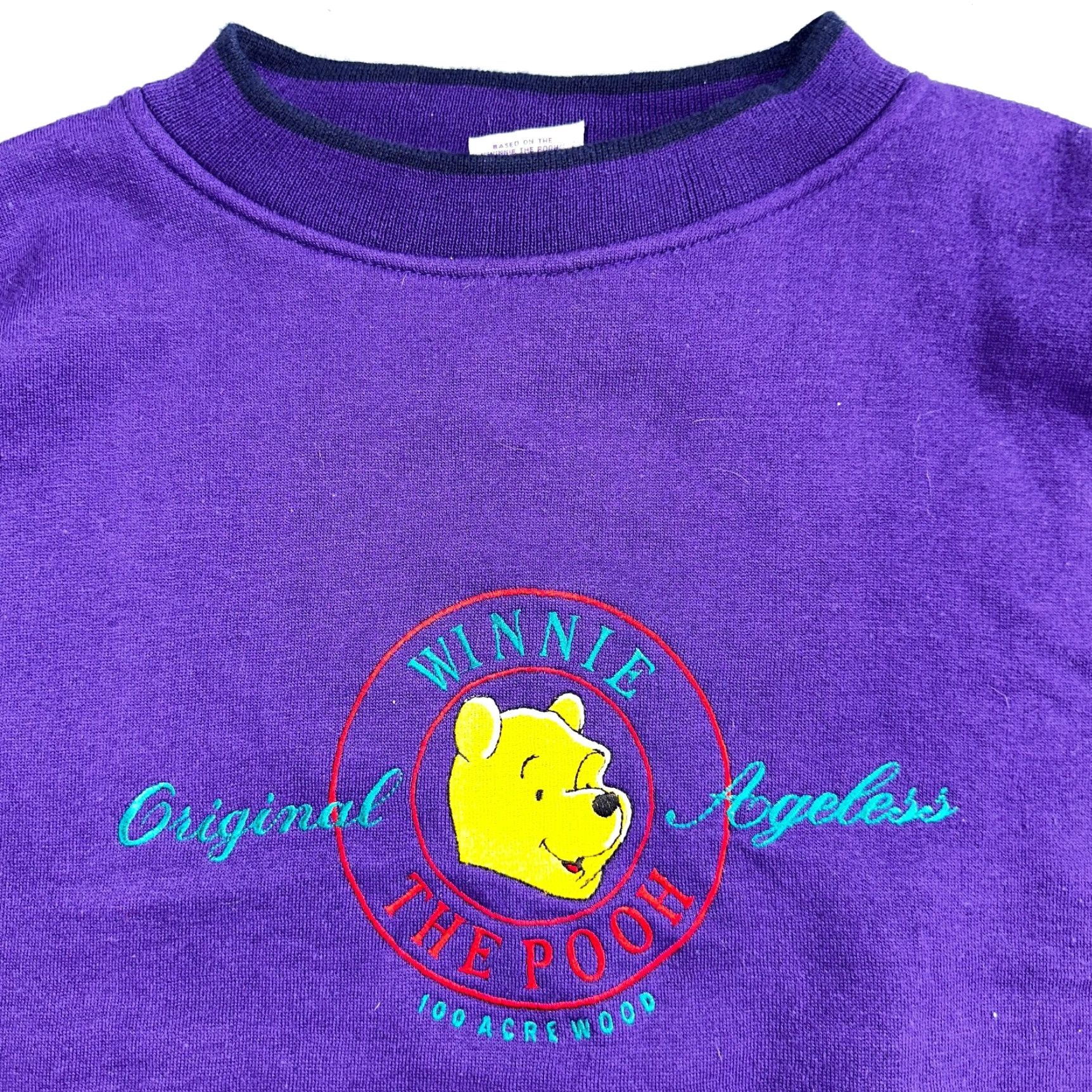 Vintage VINTAGE Pooh Sweatshirt 1X Purple Crew Neck Embroidered VTG Acrewood 90s Winnie The Pooh Bear Unisex Adults Mens Womens Size US XL / EU 56 / 4 - 2 Thumbnail