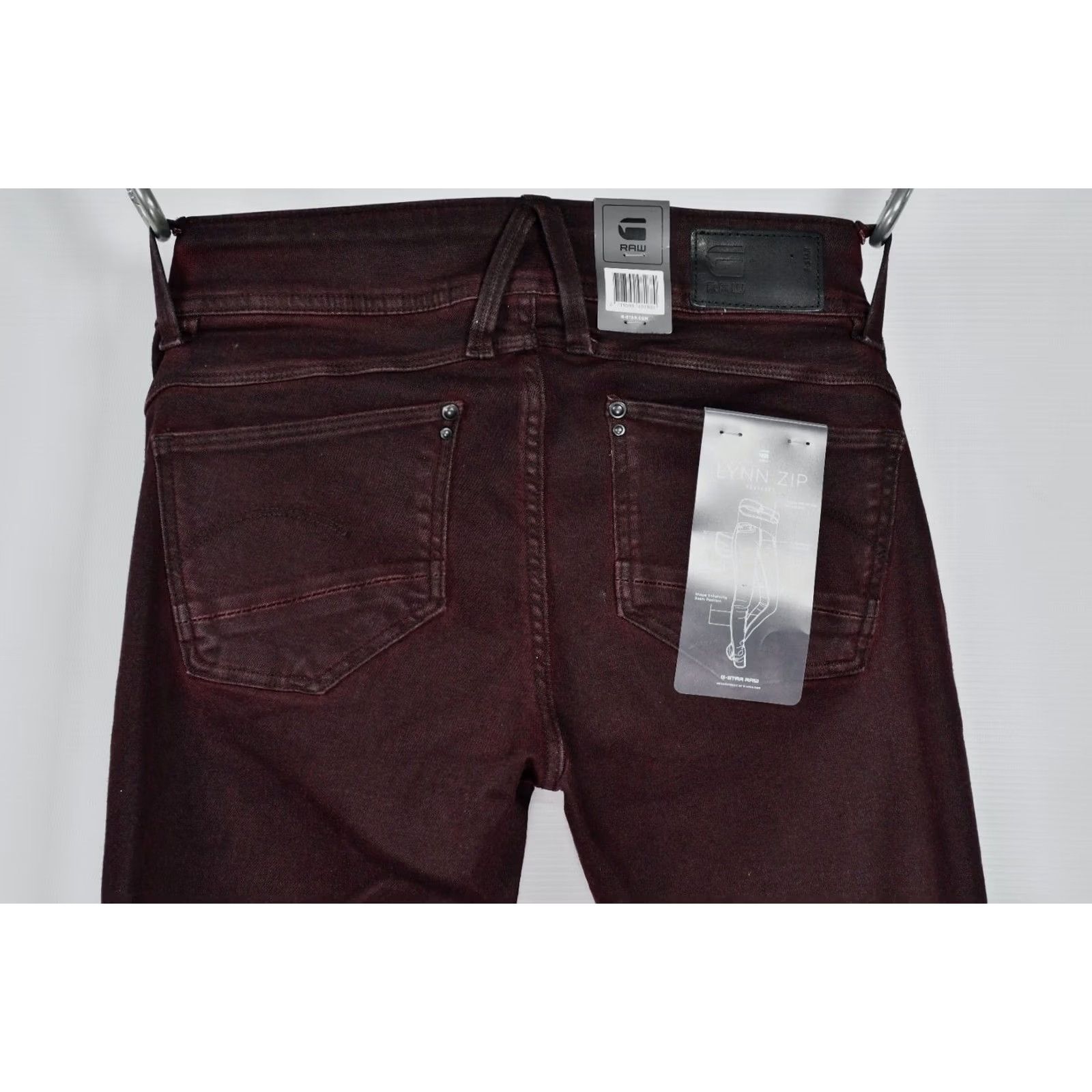 G-Star G-Star Lynn Custom Mid Skinny Pants WOMENS Merlot W26/L32 Skinny Front Flat Front Casual Vintage 90s Size 26" / US 2 / IT 38 - 4 Thumbnail