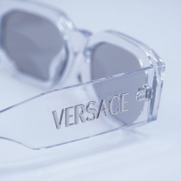 Versace Versace VE4489U 148/8V Sunglasses Transparent Rectangle Fram Size ONE SIZE - 9 Thumbnail
