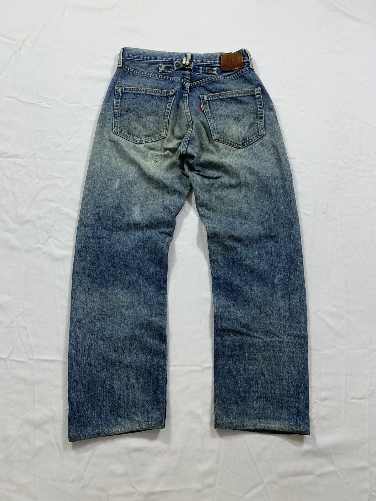 Vintage Levis 702 Big E Distressed Selvedged Denim Jeans