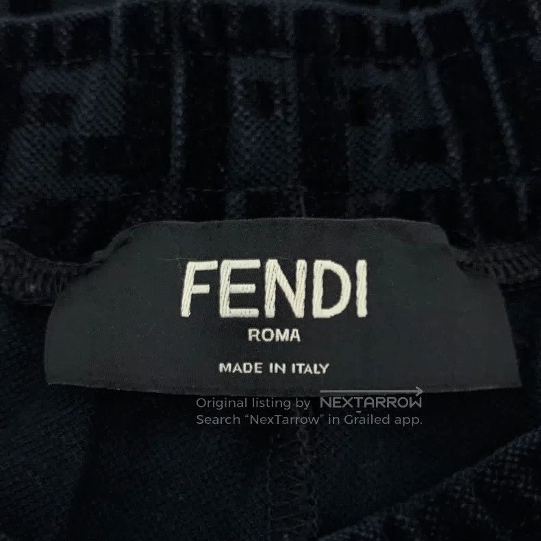 Fendi Fendi Black logo letter all-over print cotton drawstring c Size US 32 / EU 48 - 5 Thumbnail