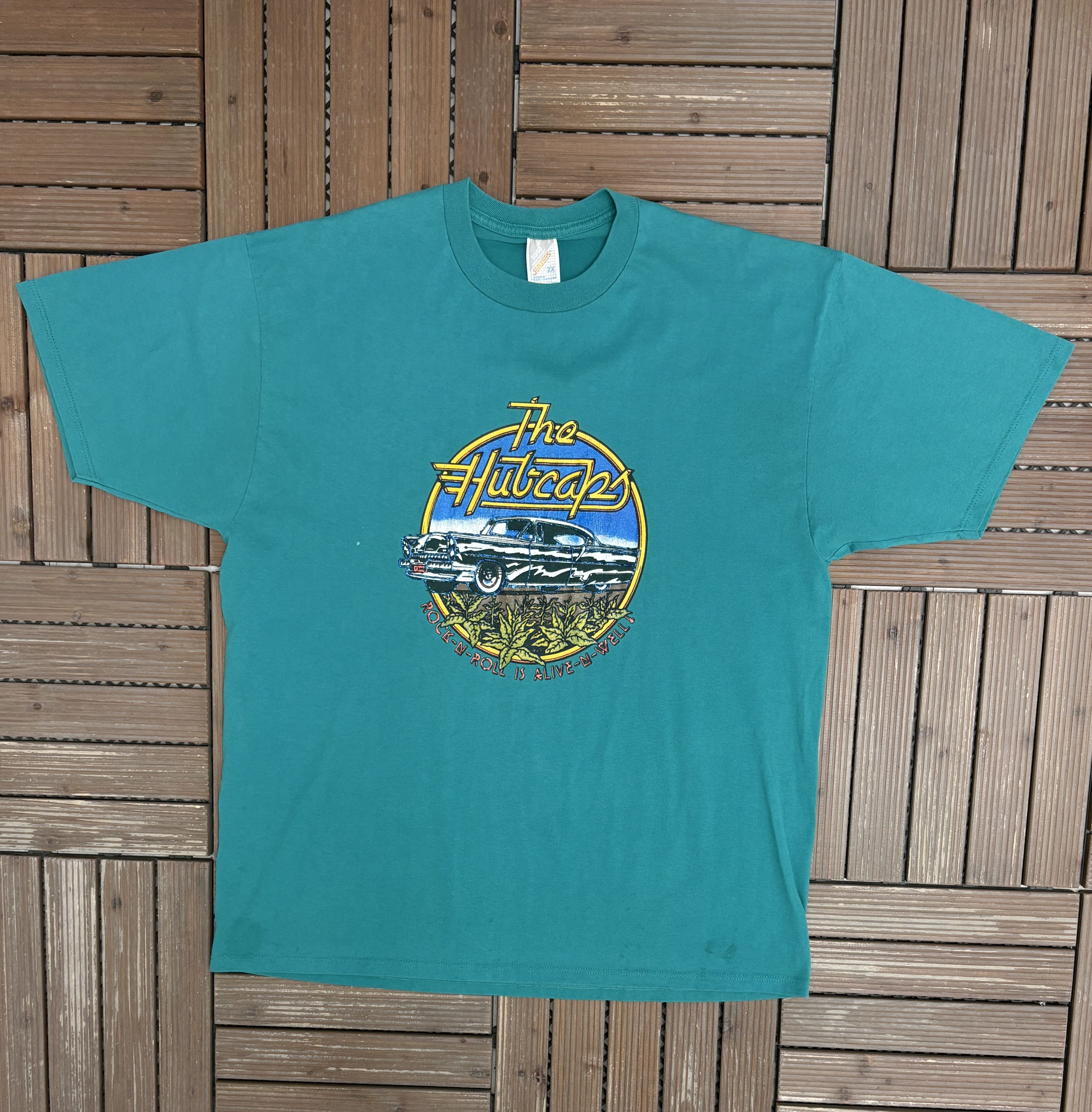 Vintage The Hubcap Rock-N-Roll Is Alive-N-Well Vintage Tee Size US XXL / EU 58 / 5 - 1 Thumbnail