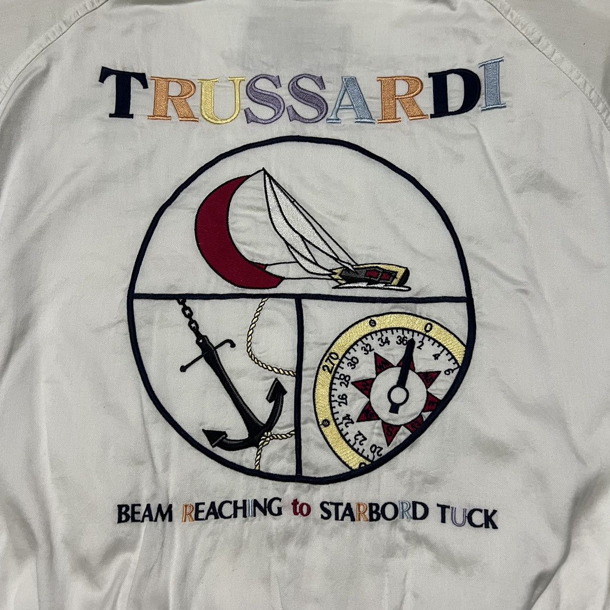 Trussardi Trussardi Big Logo Bomber Style Jacket Size US L / EU 52-54 / 3 - 6 Thumbnail