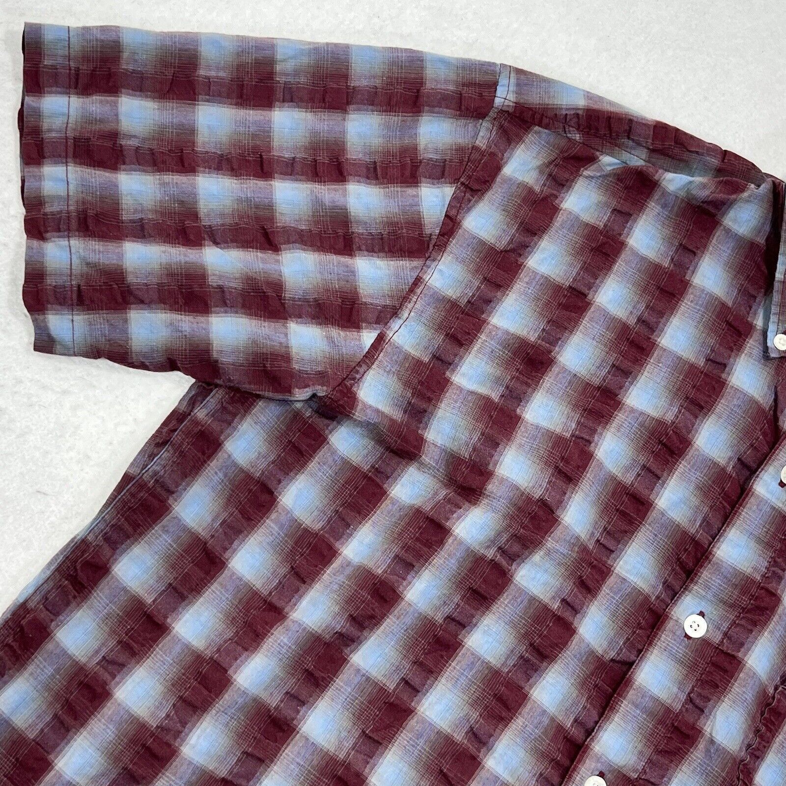 Other Arnold Palmer Button Down Maroon Short Sleeve Pocket Shirt Size US M / EU 48-50 / 2 - 6 Thumbnail