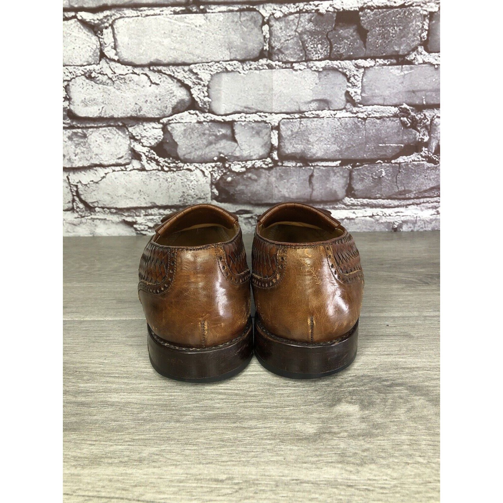 Mezlan Mezlan Alicante Brown Weave Leather Kiltie Tassel Dress Shoe Size US 7 / EU 40 - 4 Thumbnail