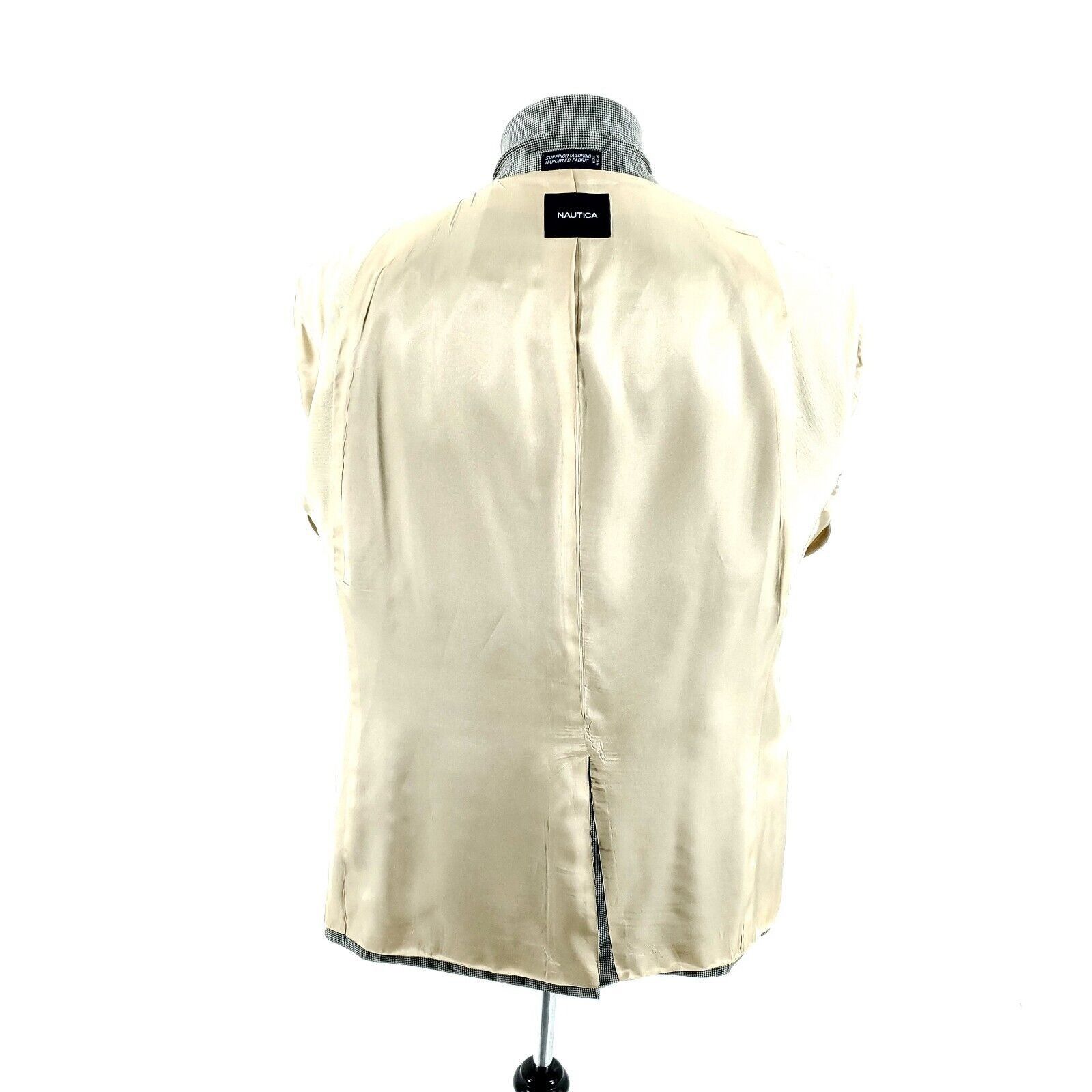 Nautica Nautica Wool 2 Button Sport Coat 44R Gray Beige Green Hounds Size 44R - 10 Thumbnail