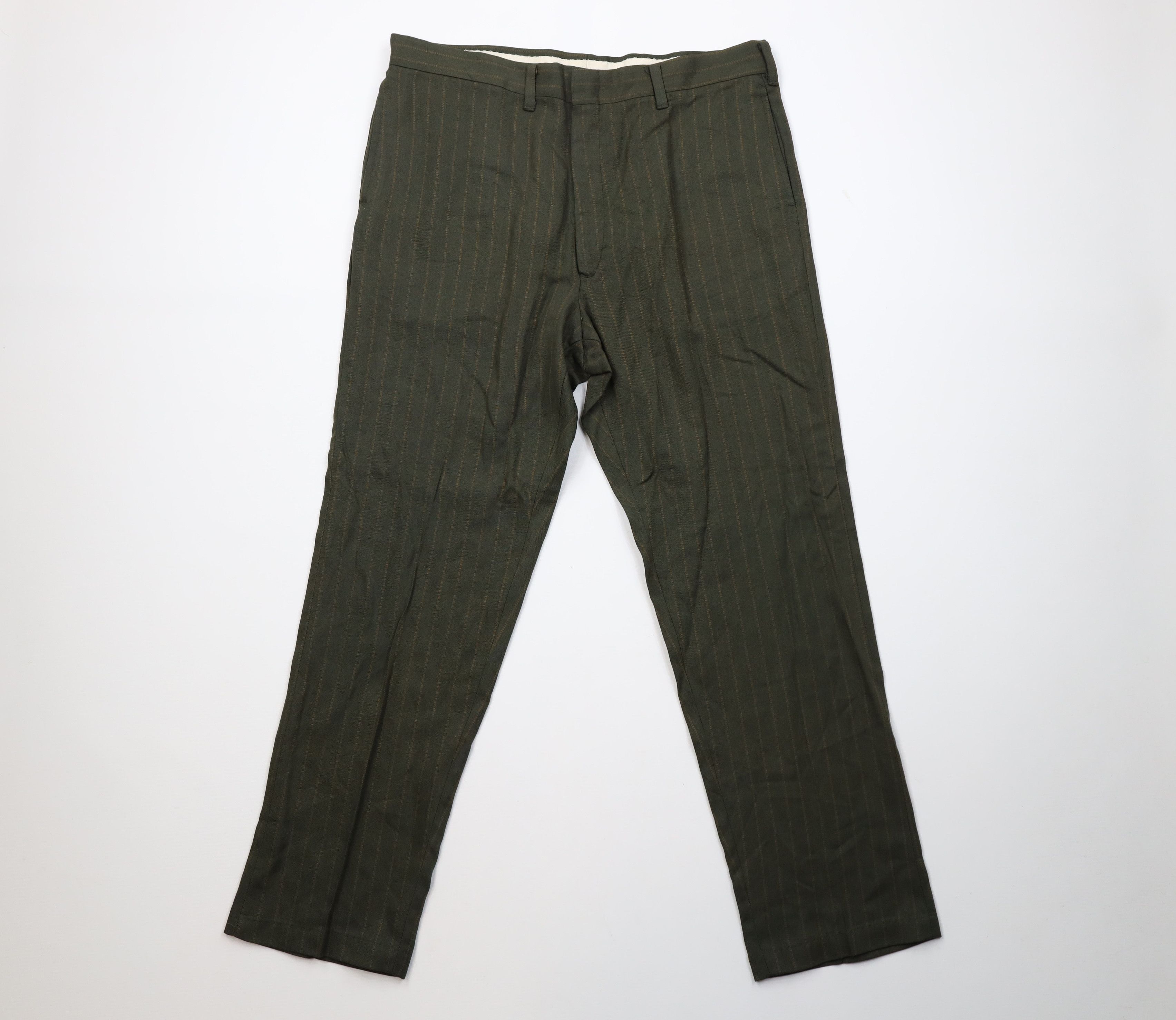 Vintage Vintage 50s Streetwear Blend Knit Striped Chino Pants USA Size US 36 / EU 52 - 1 Thumbnail