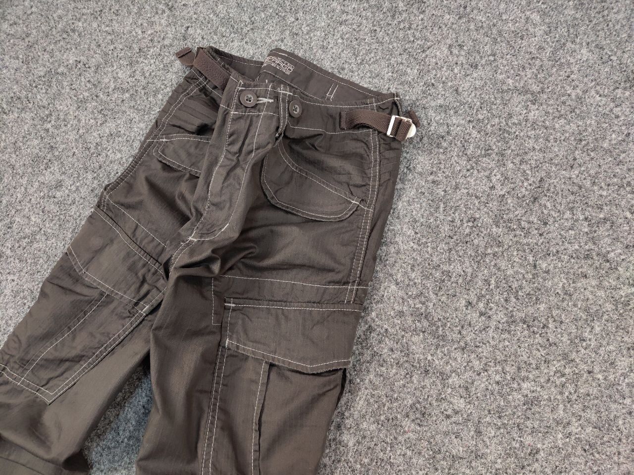 Japanese Brand Vintage 90's Japan Style Cargo Brown Pants Travis Scott Size US 31 - 4 Thumbnail