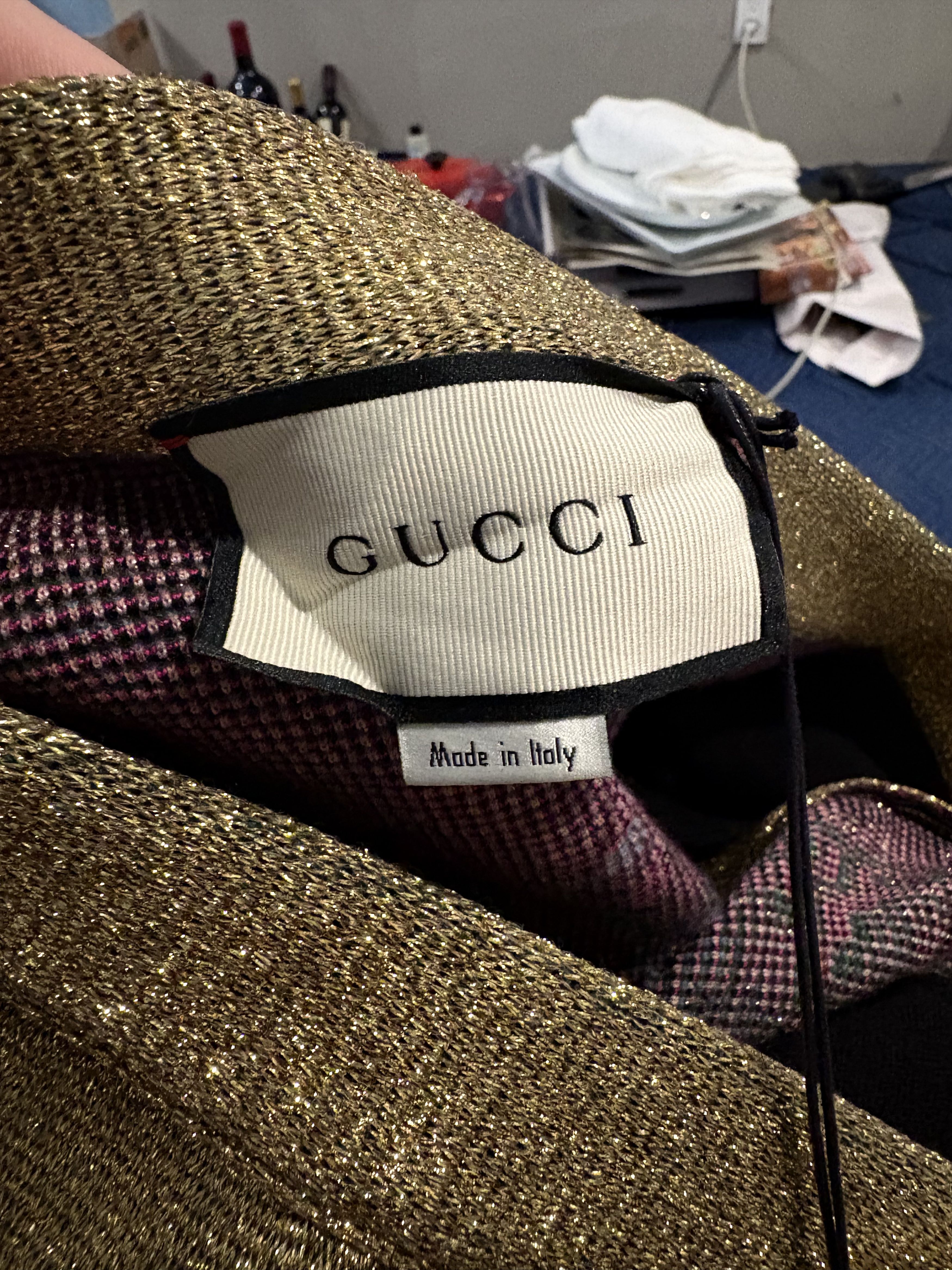 Gucci Gucci Pantalons Lurex Gold Size US 34 / EU 50 - 3 Thumbnail