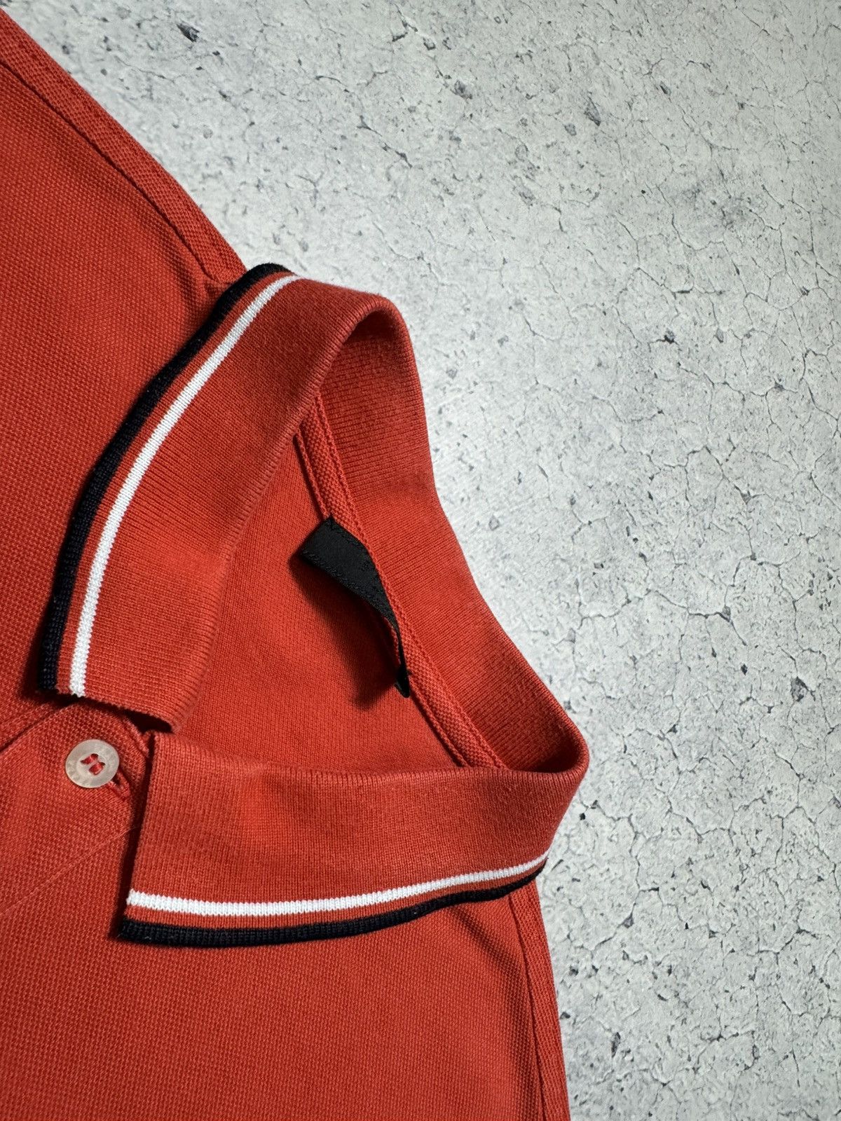 Prada Vintage Luxury Prada Polo Shirt Red Tab Orange Size US L / EU 52-54 / 3 - 9 Thumbnail