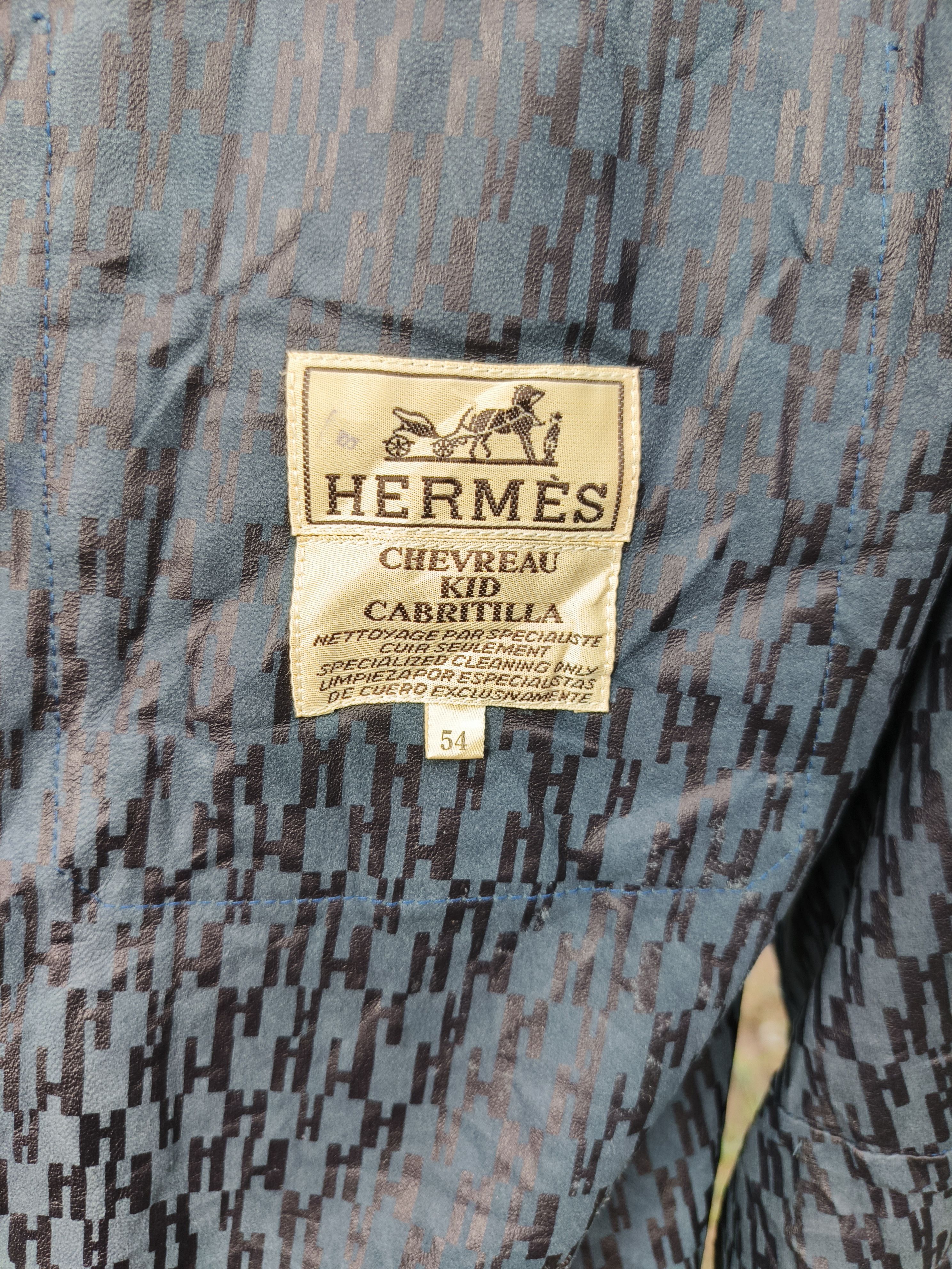 Hermes Hermes Chevreau Kid Cabritilla Suede Goatskin Bomber Jacket Size US L / EU 52-54 / 3 - 20 Thumbnail