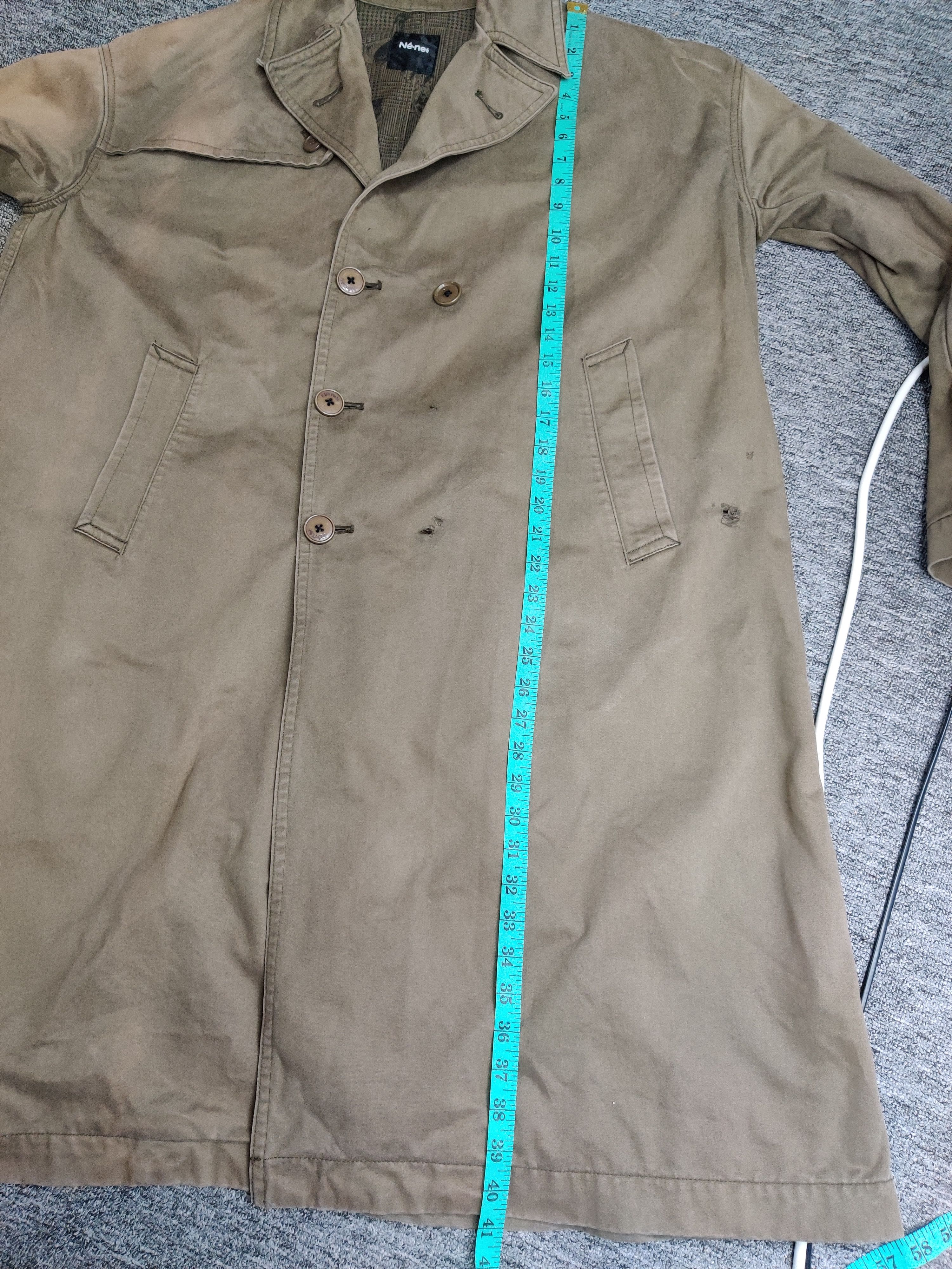 Ne-Net Vintage Ne-Net Double Breasted Sun Faded Trench Coat Size US XL / EU 56 / 4 - 20 Thumbnail