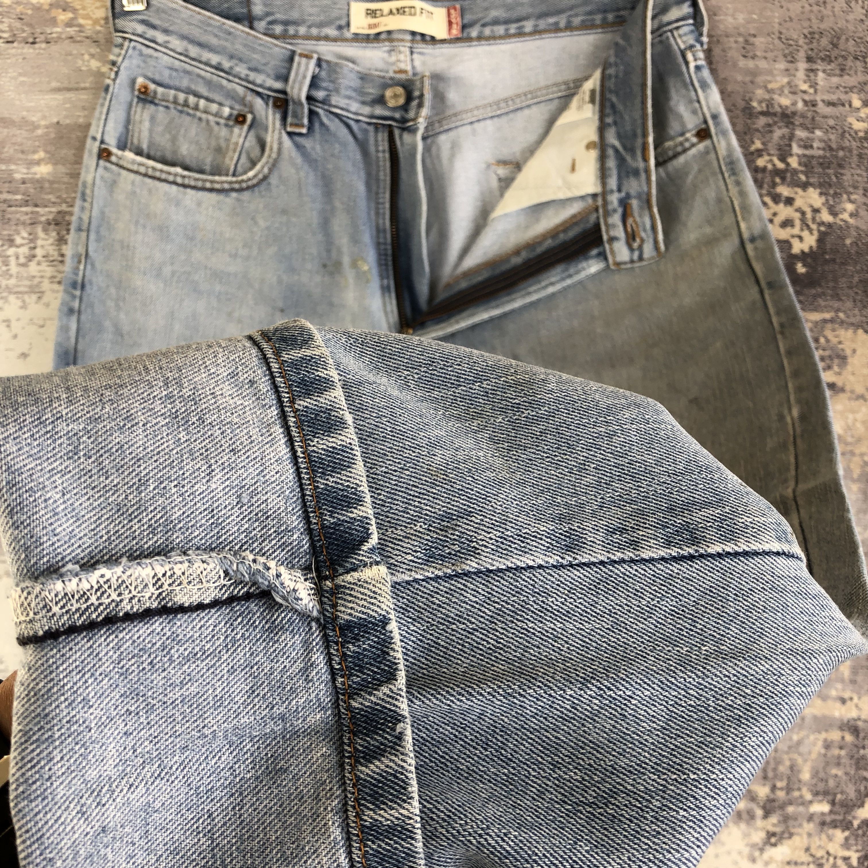 Levi's Vintage Levis Sun Faded Dirty Jeans Levi's Light Wash Denim Size US 34 / EU 50 - 8 Thumbnail