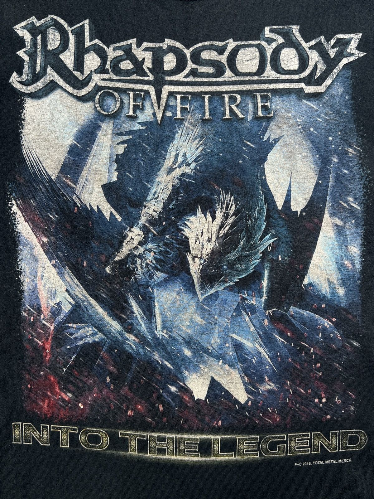 Gildan Rhapsody of Fire 2016 Asian Tour Shirt Into The Legend Metal Size US S / EU 44-46 / 1 - 4 Thumbnail