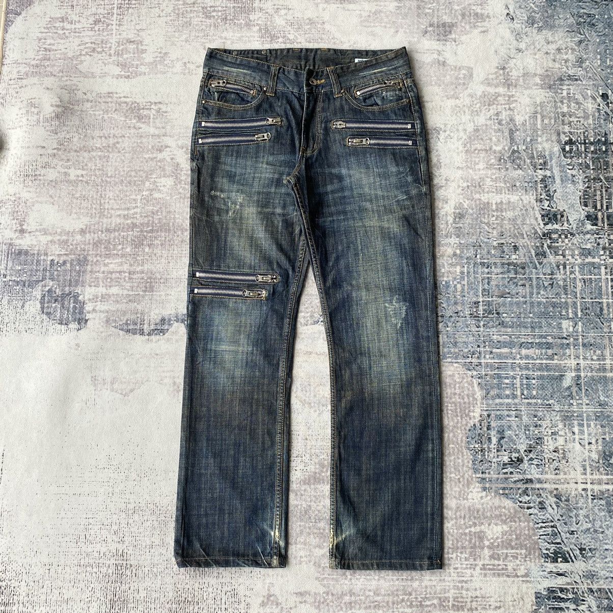 If Six Was Nine × Le Grande Bleu (L.G.B.) × semanticdesign Semantic Design Punk Zipper Denim Jeans Size US 33 - 1 Thumbnail