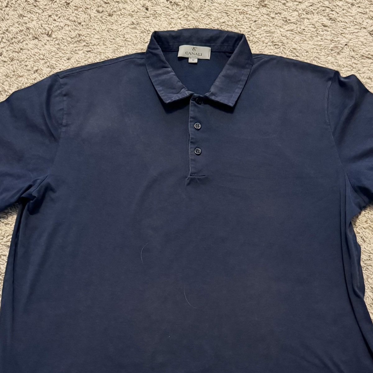 Canali DESIGNER CANALI NAVY POLO! Size US XL / EU 56 / 4 - 2 Thumbnail