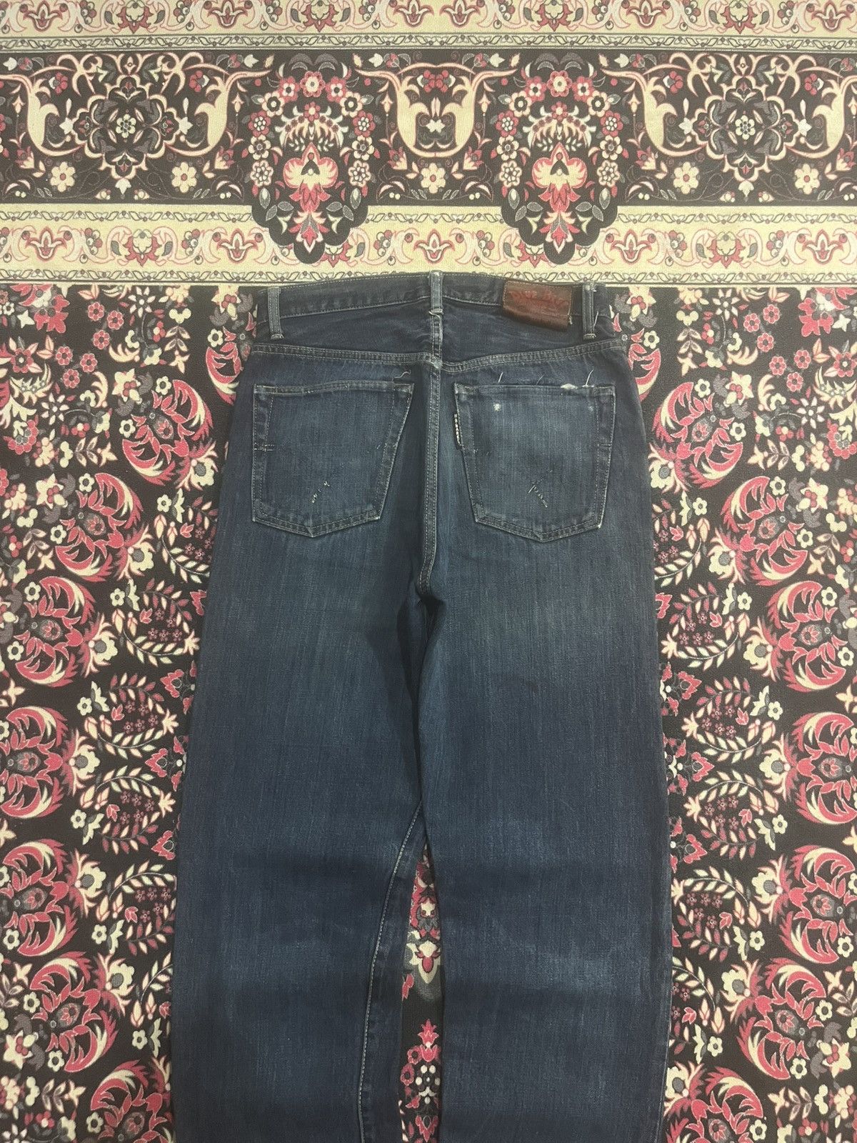 Blue Blue Japan Blue Blue Japan Blue Washed Straight Fit Selvedge Jeans Size US 31 - 8 Thumbnail