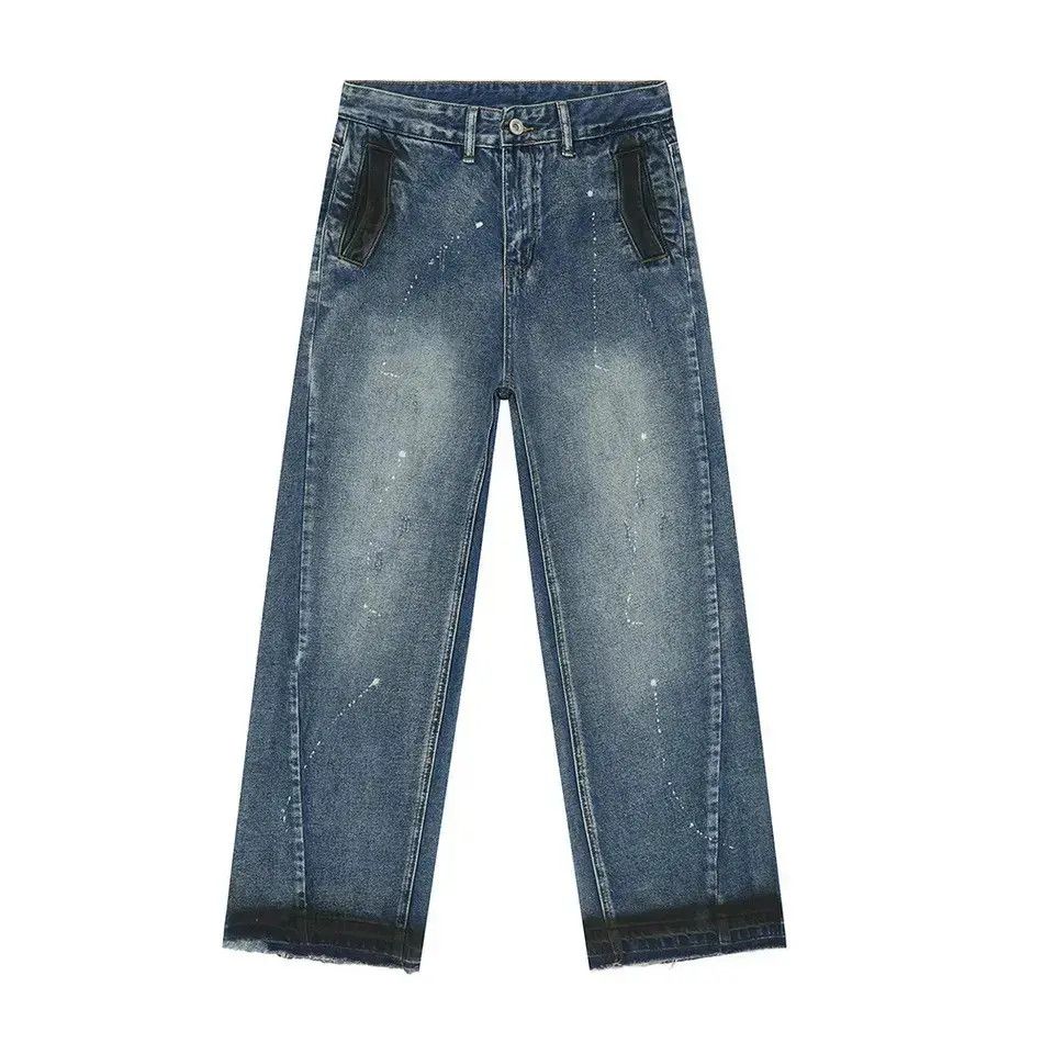 Japanese Brand Retro loose straight leg graffiti jeans Size US 32 / EU 48 - 5 Thumbnail