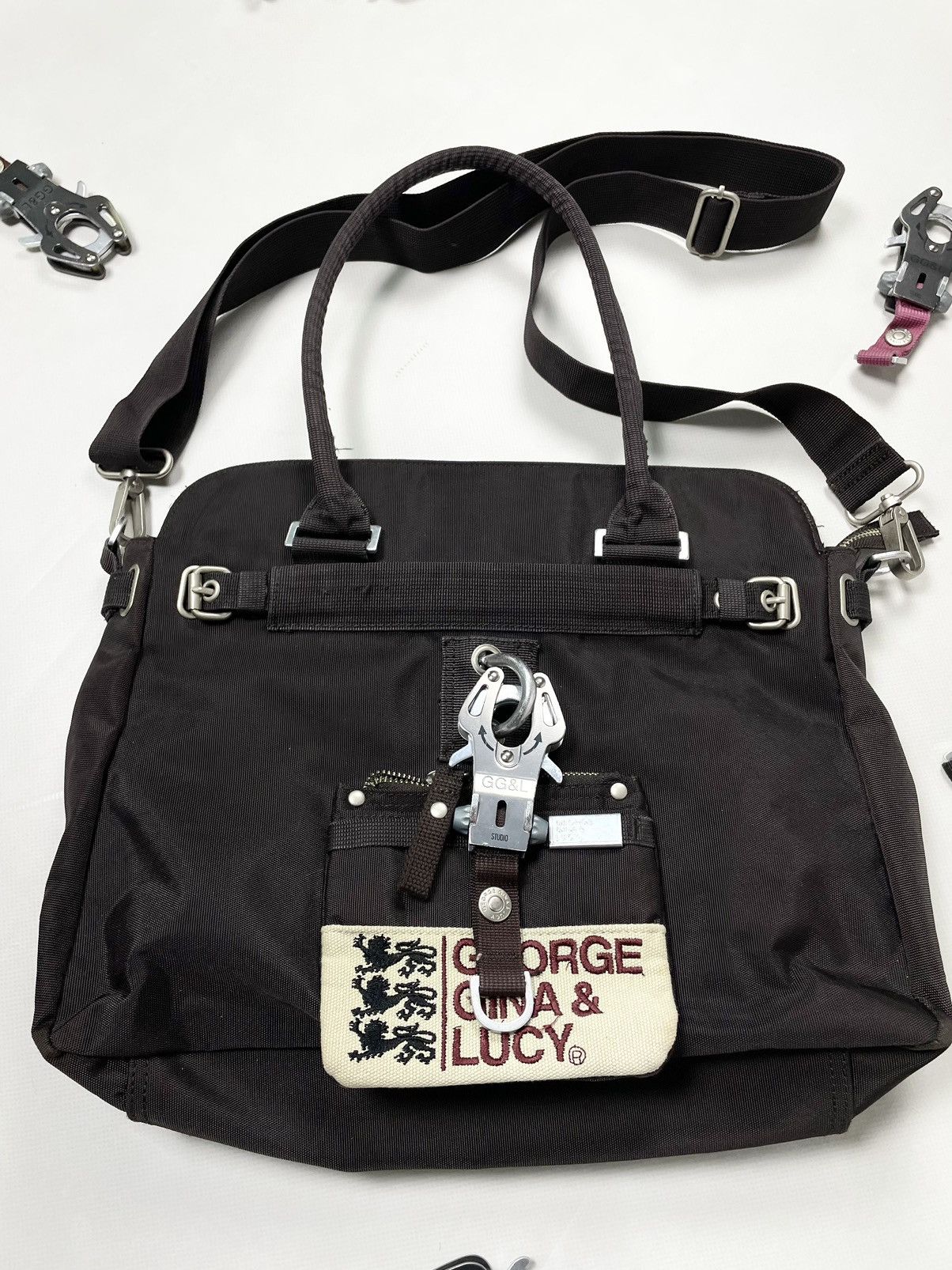 Japanese Brand George Gina & Lucy Grace Brown Alyx Carabiner Bag Y2K GGL Size ONE SIZE - 4 Thumbnail