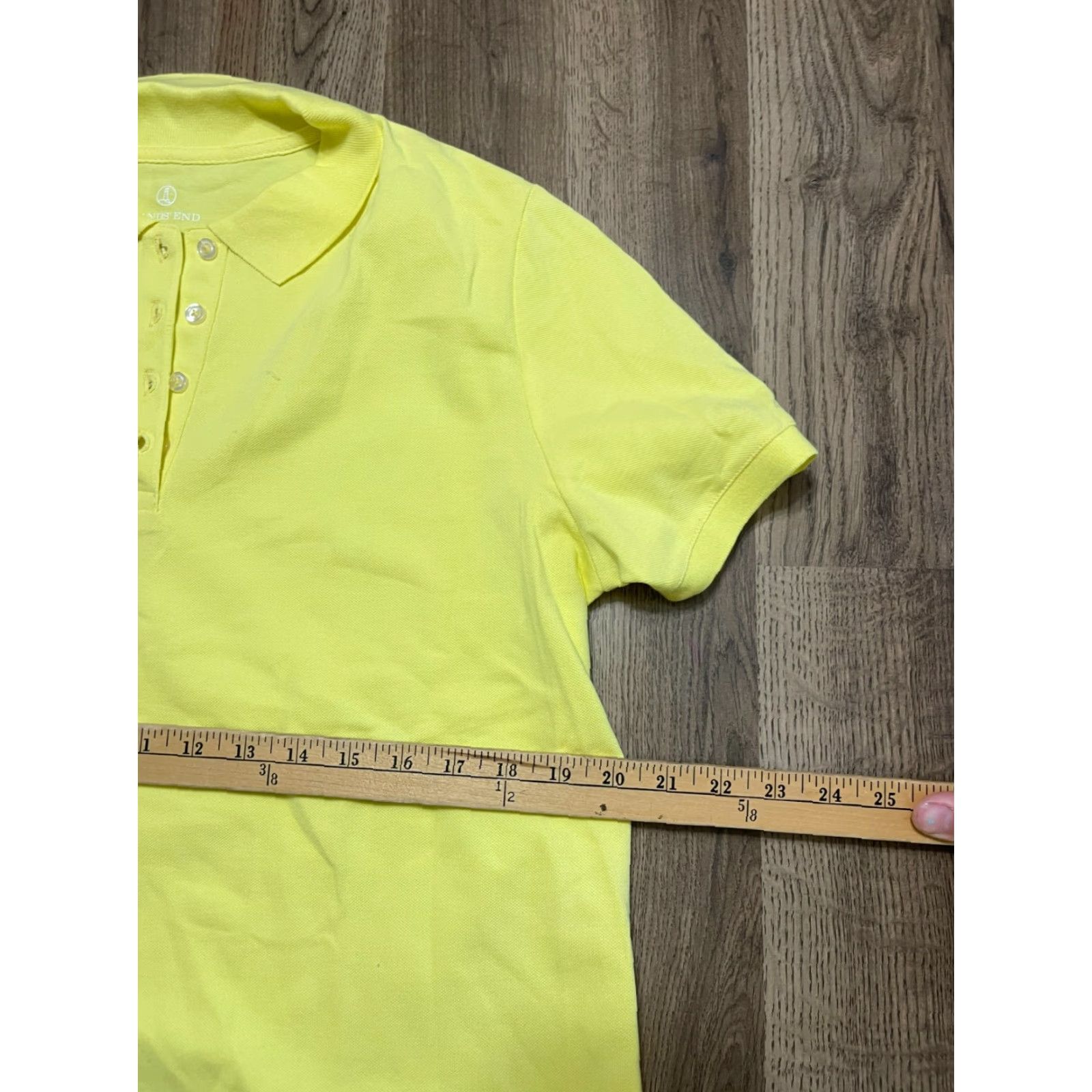 Lands' End Lands' End Polo Shirt Women's Large Yellow Short Sleeve Casual Modern Basic Shirt Womens L Polo Yellow Short Sleeve Lands' End Size L / US 10 / IT 46 - 6 Thumbnail