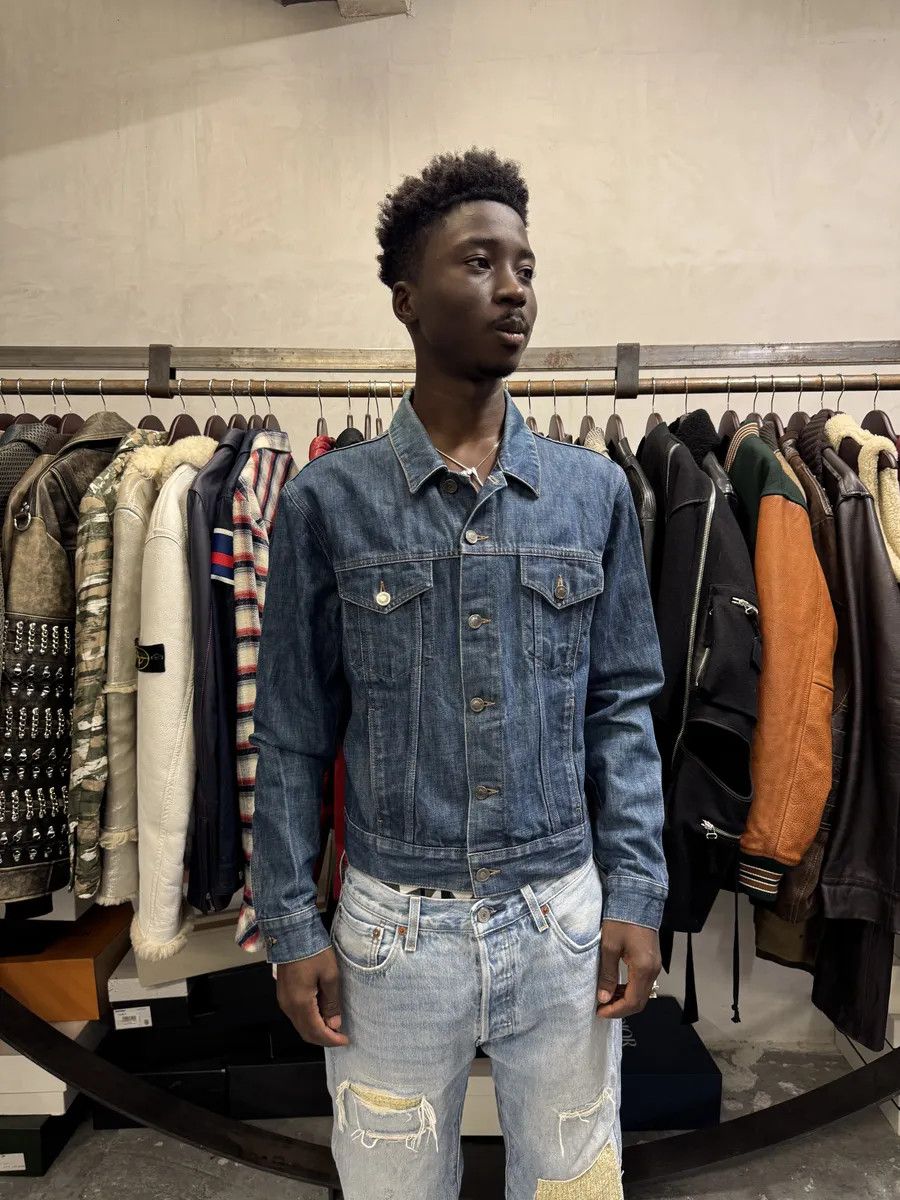 Designer × Gucci × Vintage 2000s Gucci Blue Denim Trucker Jacket Size US M / EU 48-50 / 2 - 2 Thumbnail