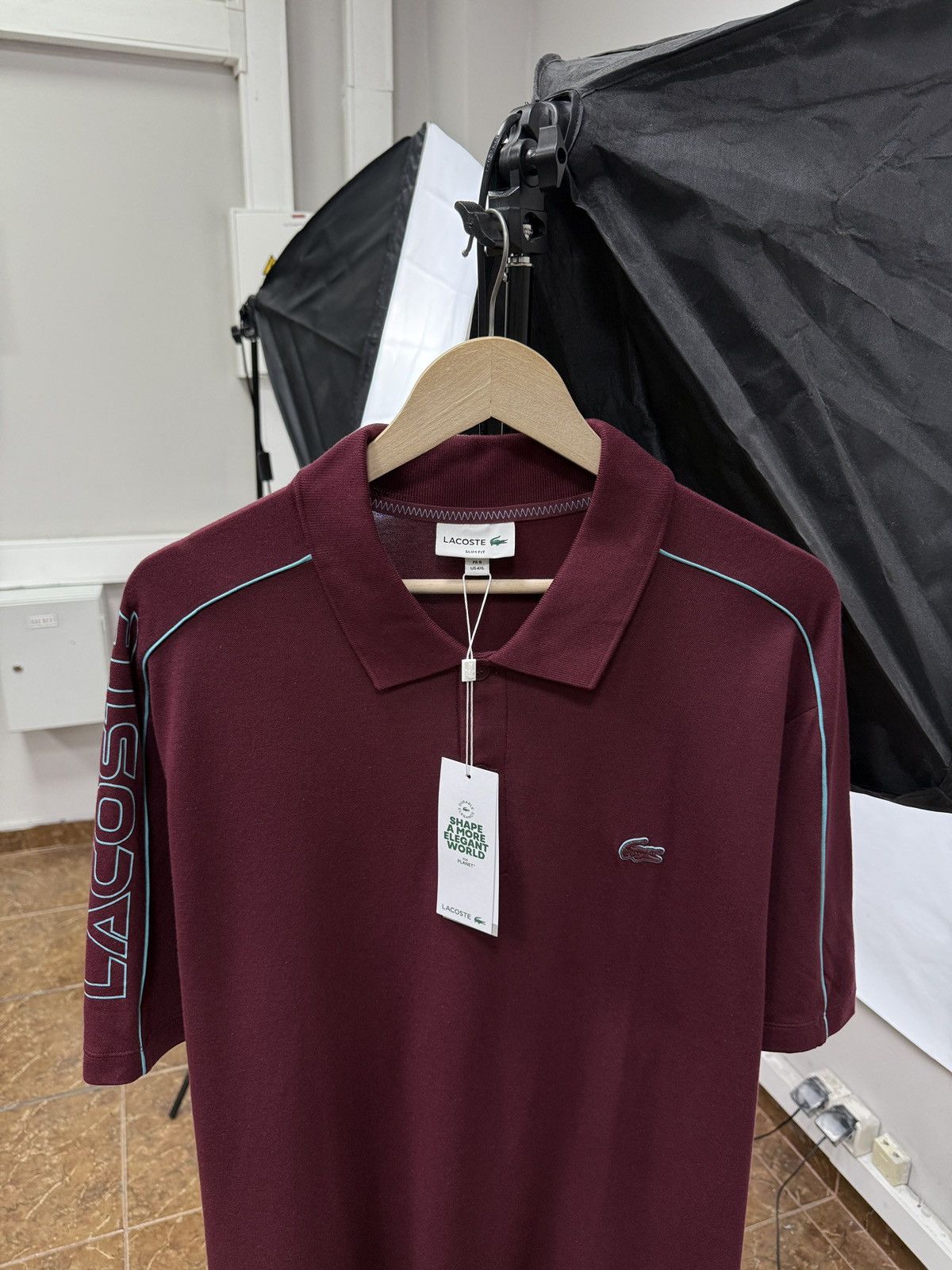 Lacoste 🇫🇷 NEW❗️ Lacoste Slim Fit Polo T-Shirt Made in France Rare Size US XXL / EU 58 / 5 - 1 Thumbnail
