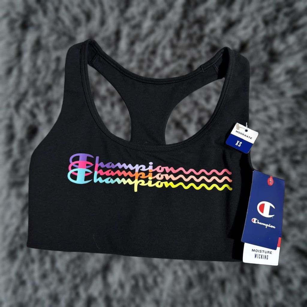 Champion Champion Sports Bra Womens XS Athletic Streetwear Racerback Y2K Inspired Size ONE SIZE - 1 Thumbnail