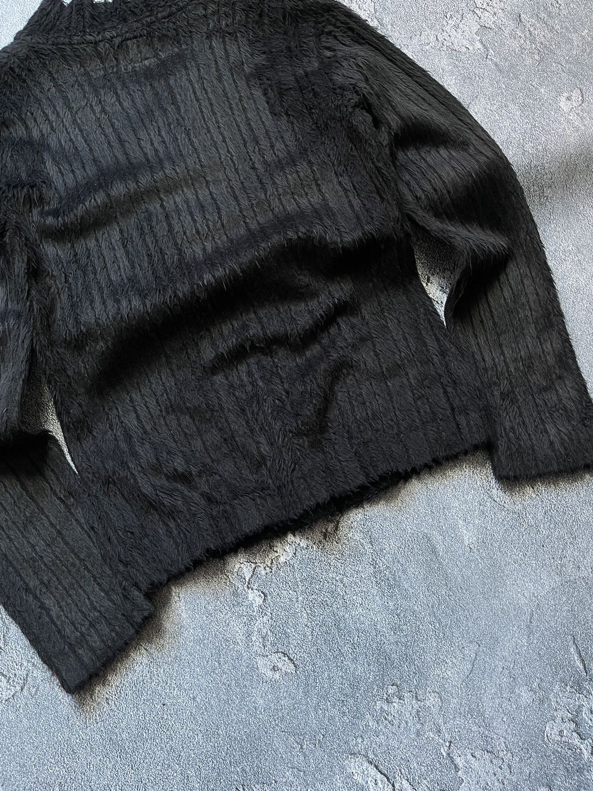 If Six Was Nine × Le Grande Bleu (L.G.B.) × Miss Sixty Miss Sixty Striped Faux Mohair Sweater Top type Rick Owens Size L / US 10 / IT 46 - 7 Thumbnail