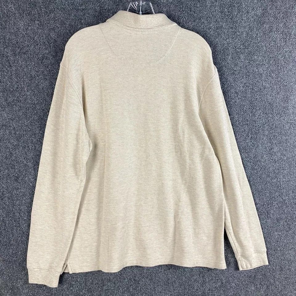 Club Room Club Room Polo Shirt Men's Medium Long Sleeve Beige Cotton M Size US M / EU 48-50 / 2 - 7 Thumbnail