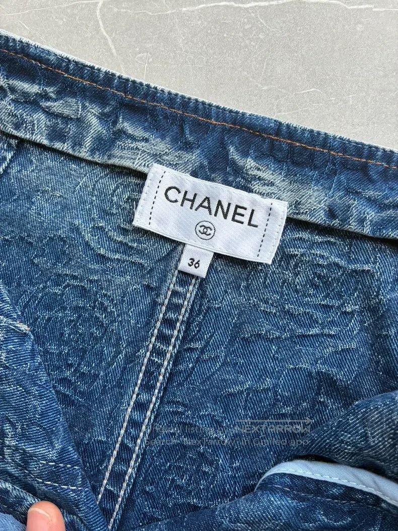 Chanel Chanel 23p camelia dark pattern jeans Size 24" / US 00 / IT 34 - 4 Thumbnail