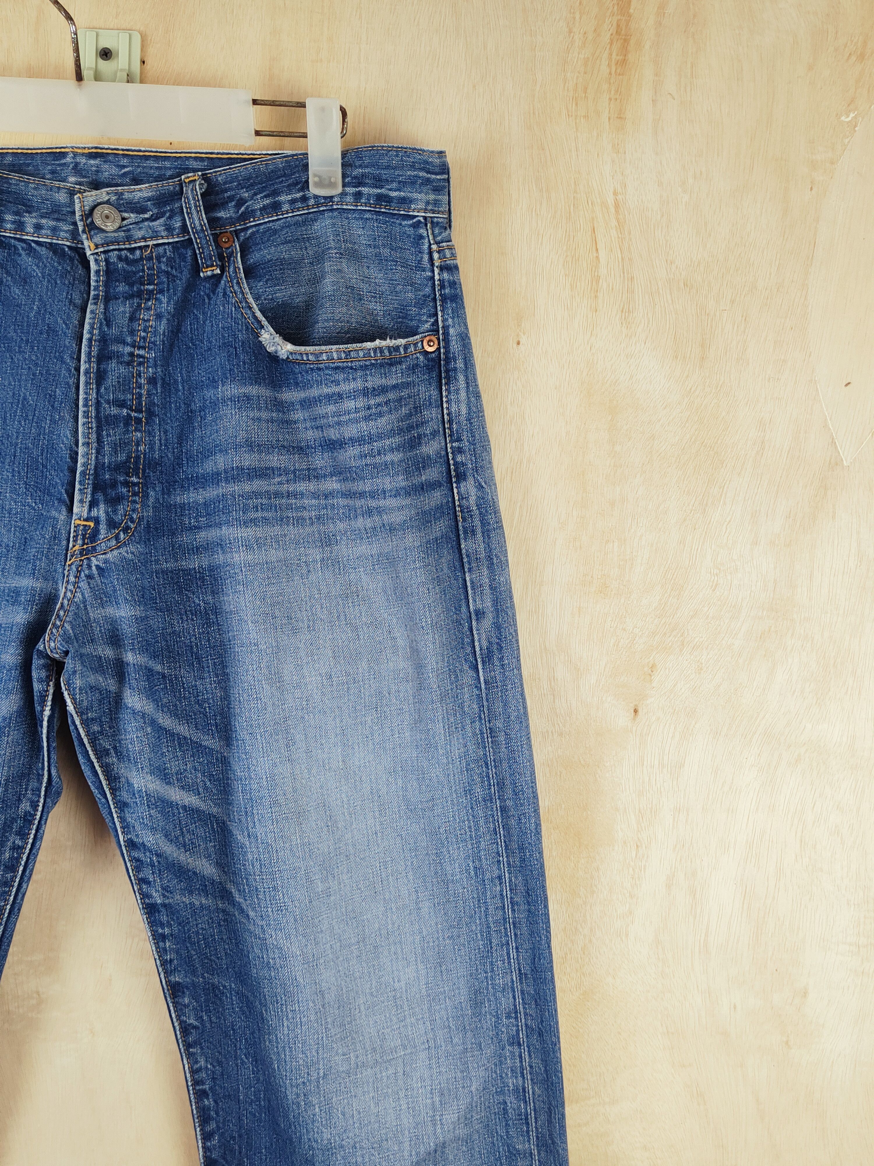 Levi's Levi's Blue Distressed Ripped Jeans #S2664 Size US 35 - 5 Thumbnail