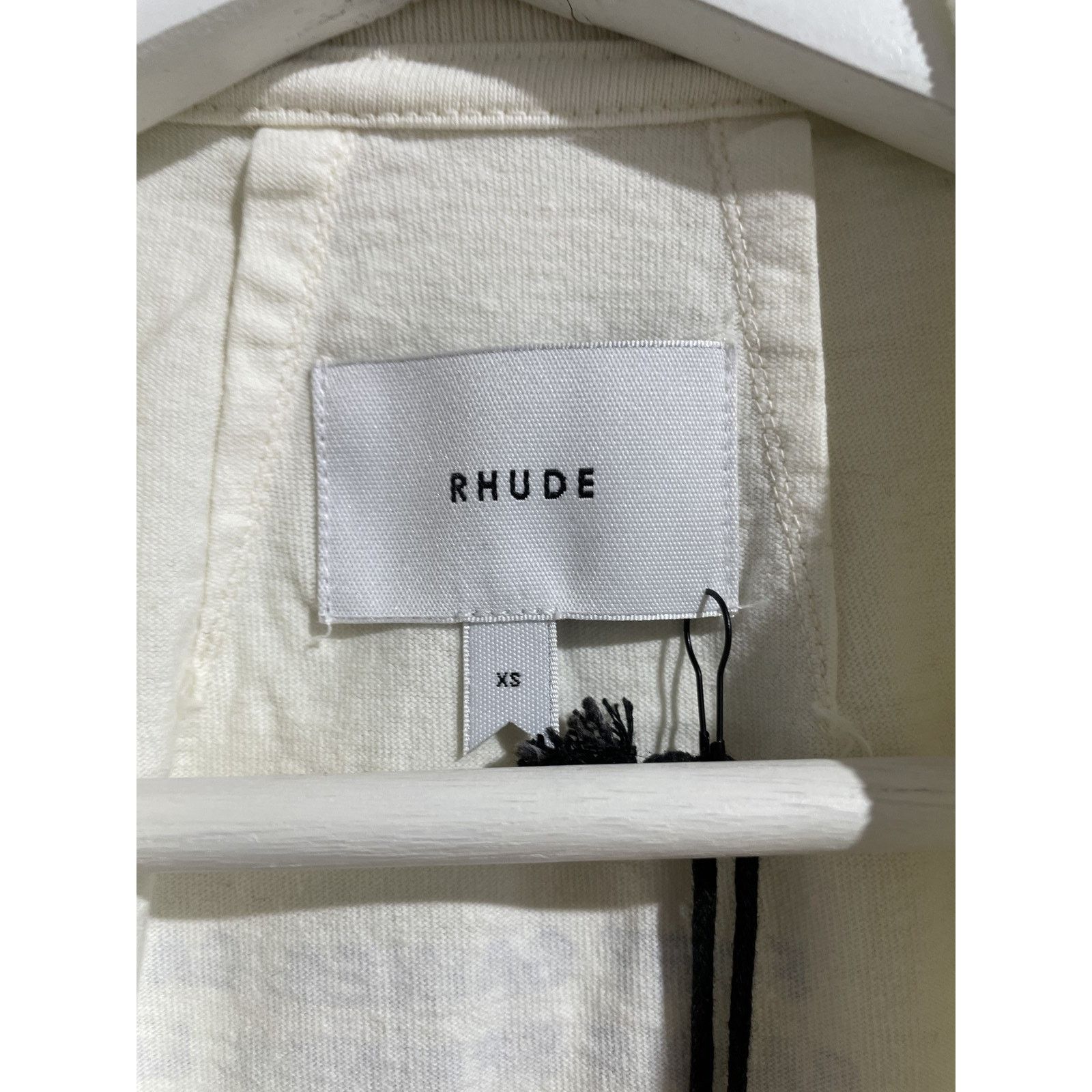 Rhude RHUDE LOGO SLUB WHITE TEE SIZE XS NEW Size US XS / EU 42 / 0 - 4 Thumbnail