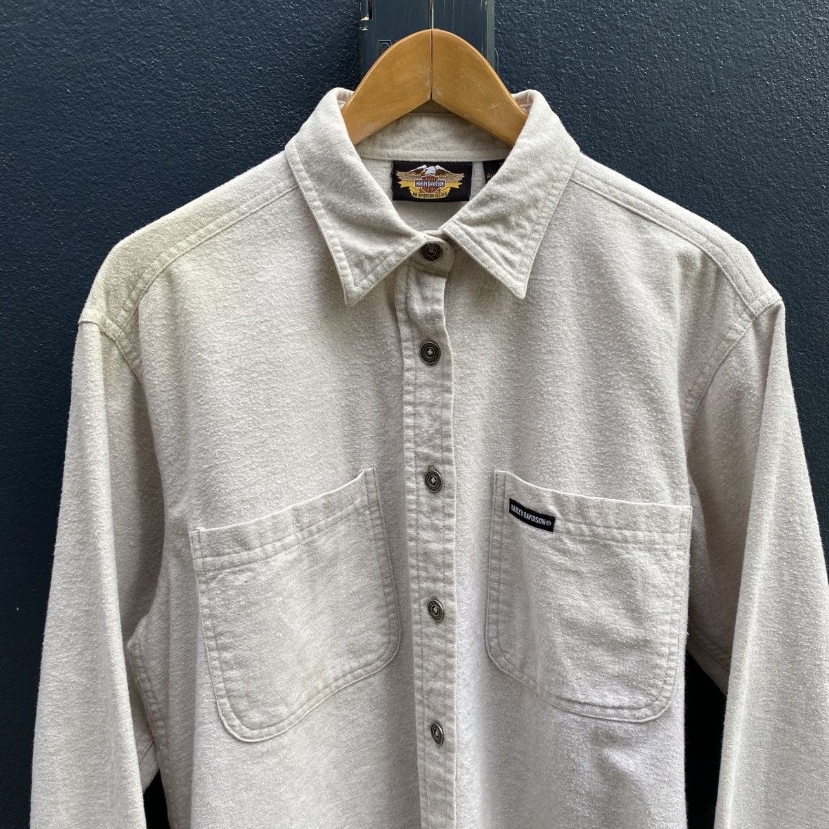 Harley Davidson HARLEY-DAVIDSON Men Long-Sleeve Soft Flannel Shirt Size US M / EU 48-50 / 2 - 3 Thumbnail