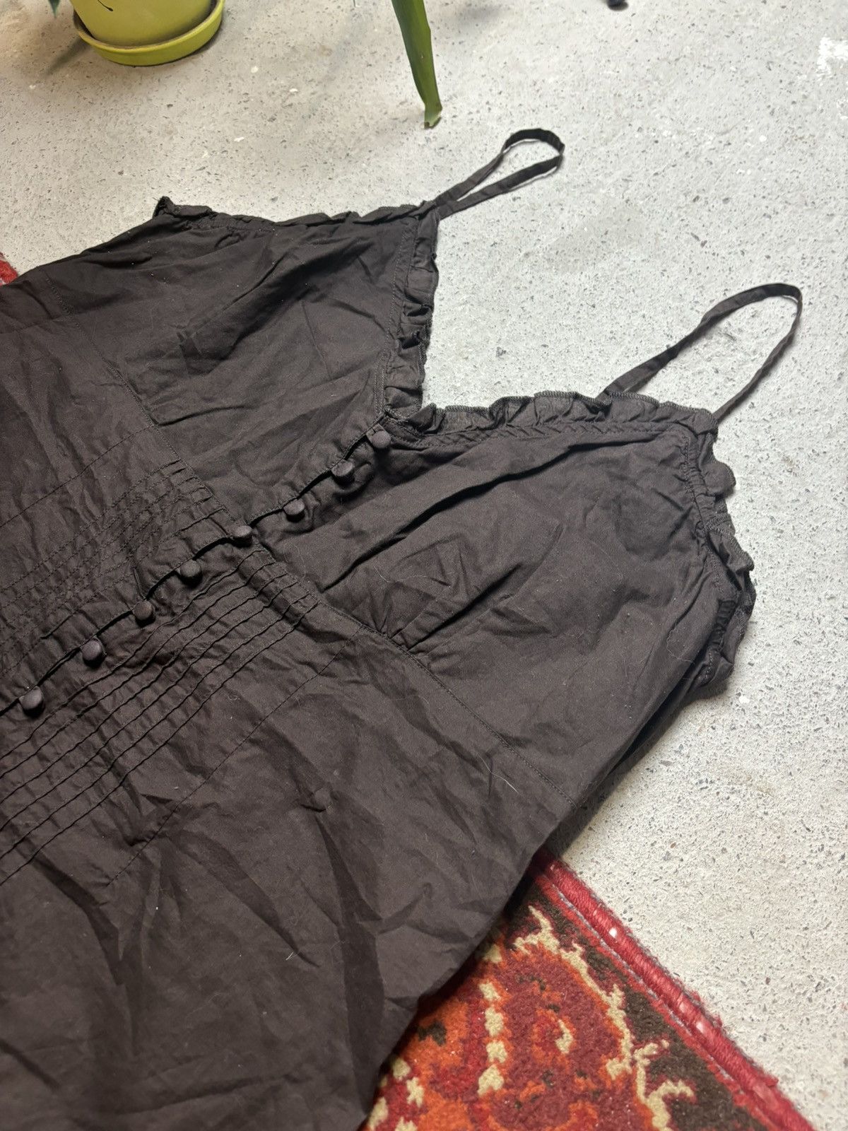 Japanese Brand × Vintage Streetwear blouse x-mail brown japanese tank top Size XXL / US 16-18 / IT 52-54 - 2 Thumbnail