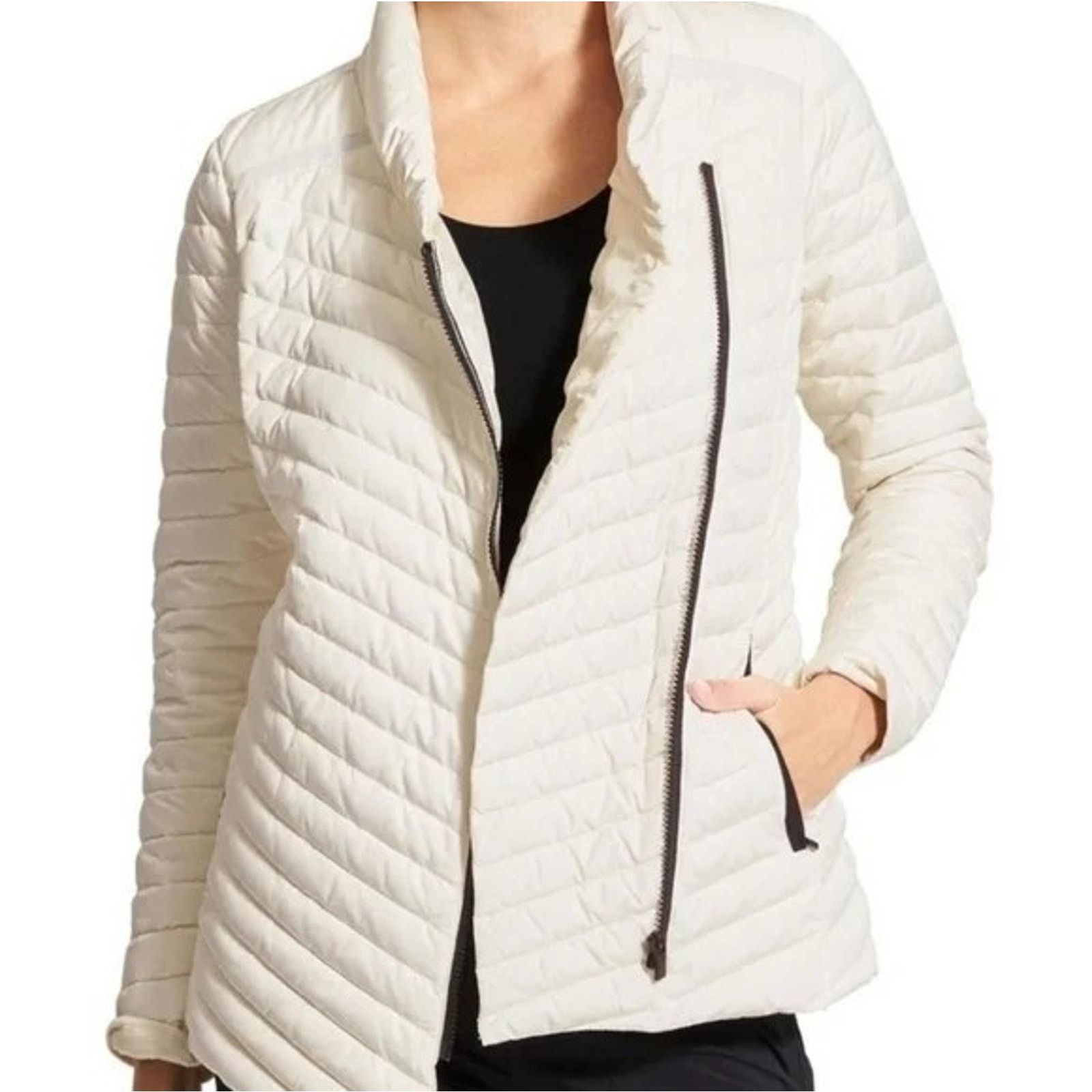 Athleta ATHLETA Asymmetrical So Down Puffer Jacket with Pockets Size XS / US 0-2 / IT 36-38 - 2 Thumbnail