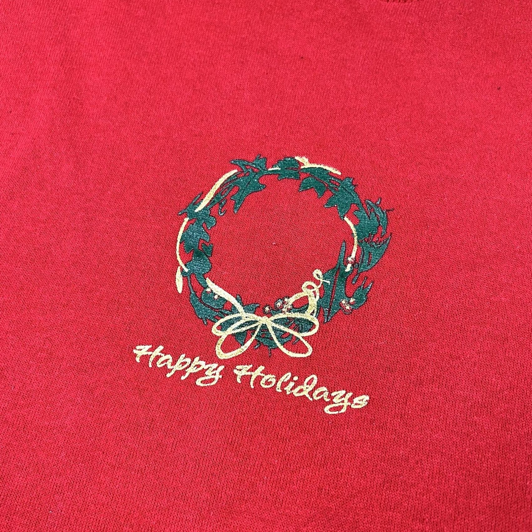 Vintage VINTAGE 90s Christmas Holiday Graphic Print Crewneck Sweatshirt Large The Cotton Exchange Women Red Christmas 50/50 Crewneck Sweatshirt Size L / US 10 / IT 46 - 5 Thumbnail