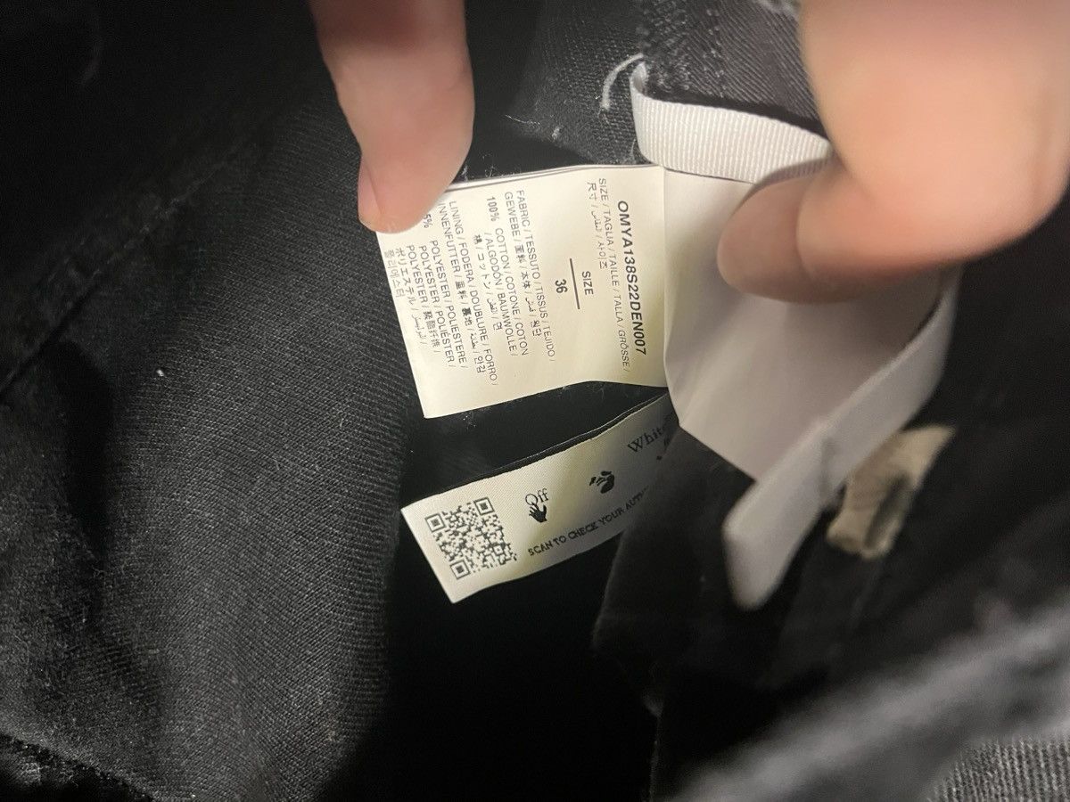 Off-White Off White Black denim logo Jeans Size US 36 / EU 52 - 12 Thumbnail