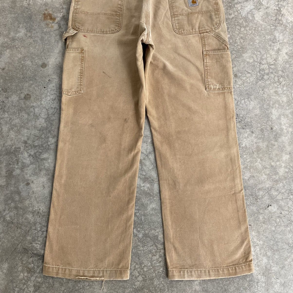 Carhartt VTG Carhartt Double Knee Faded Distressed Carpenter Pants Size US 37 - 20 Thumbnail