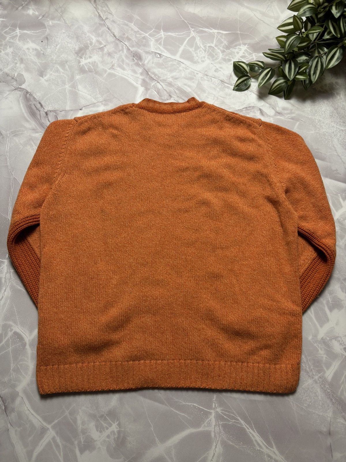 Carlo Colucci Carlo Colucci Sweater Cable Knit Wool Vintage Orange Mens 52 Size US L / EU 52-54 / 3 - 7 Thumbnail