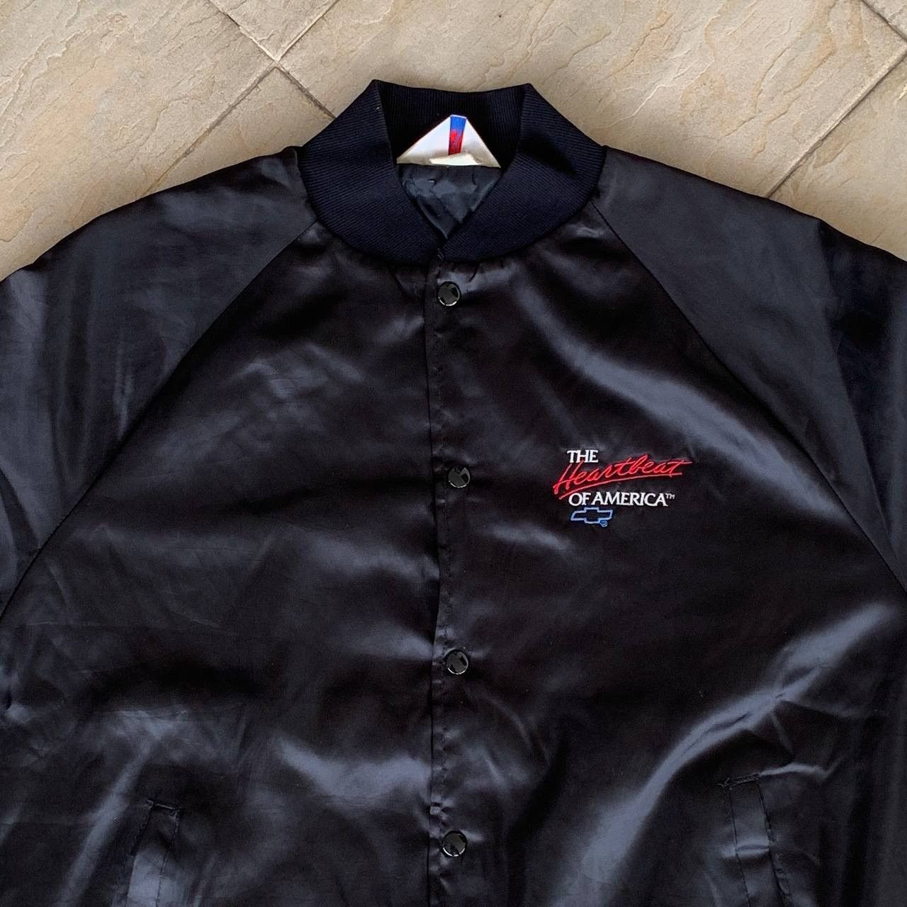 Chevrolet Vintage 90s MADE IN USA CHEVROLET Backhit Varsity Jacket Size US XXL / EU 58 / 5 - 3 Thumbnail