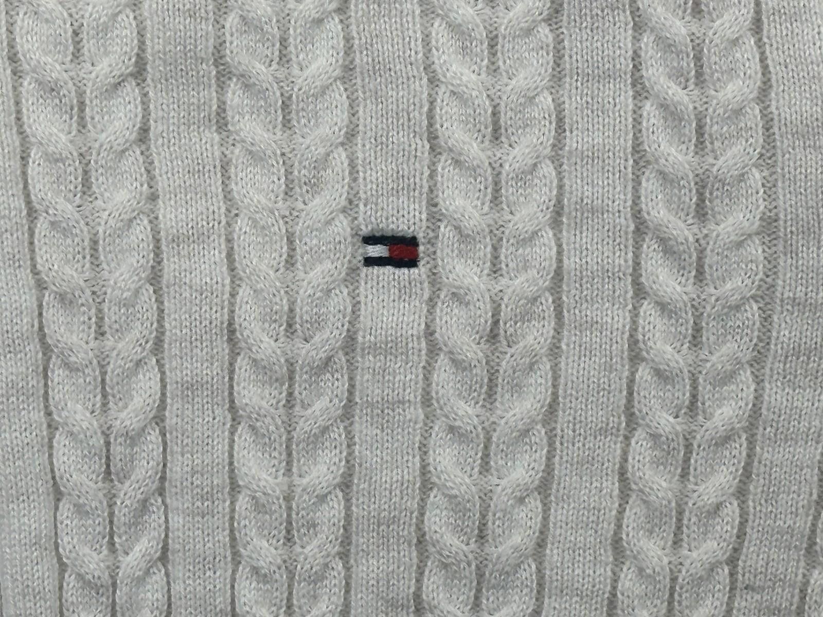 Tommy Hilfiger Tommy Hilfiger Cable Knit Pullover Sweater White Mens Large Size US L / EU 52-54 / 3 - 7 Thumbnail