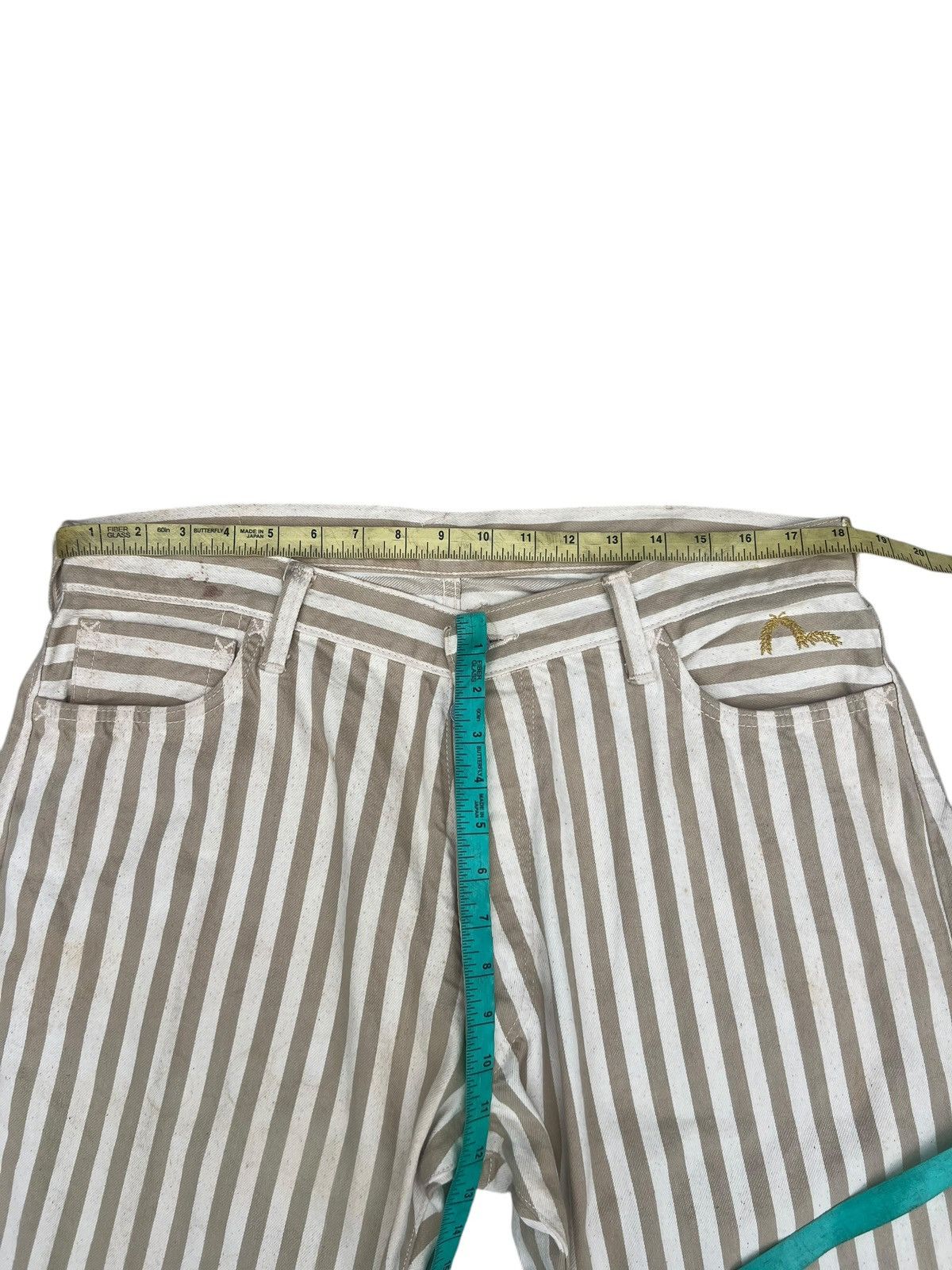 Evisu Dirty Stains Denim Vintage Evisu Stripes Selvedge Short Pant Size US 36 / EU 52 - 4 Thumbnail
