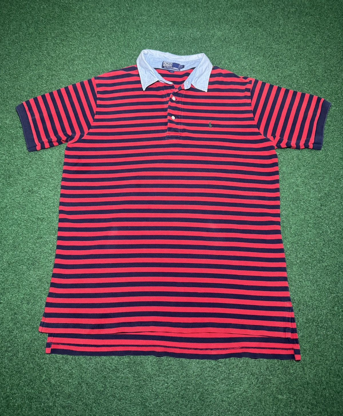 Polo Ralph Lauren Polo Ralph Lauren Vintage Golf Polo Shirt XL 90s Striped Size US XL / EU 56 / 4 - 1 Thumbnail